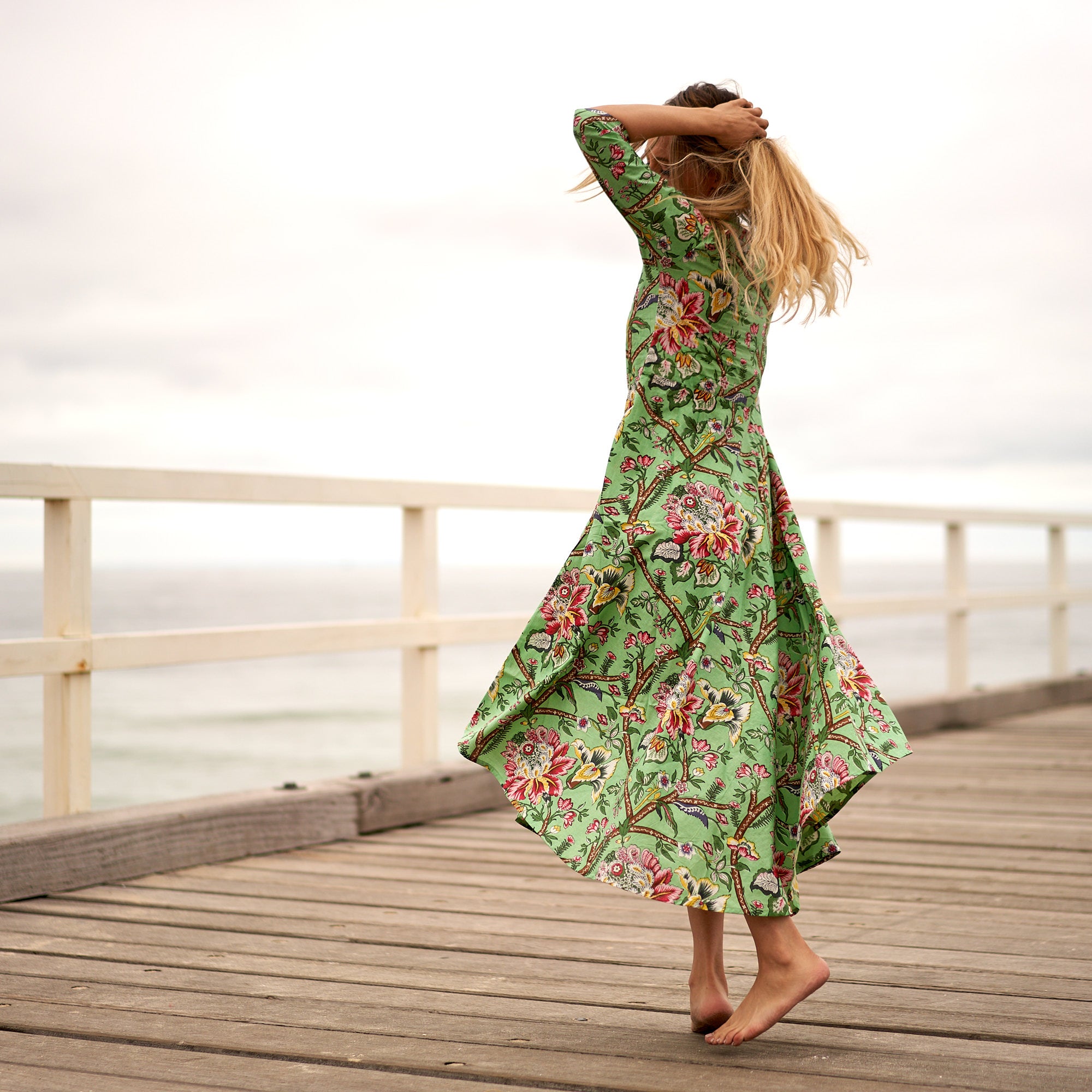 Green maxi deals dress floral