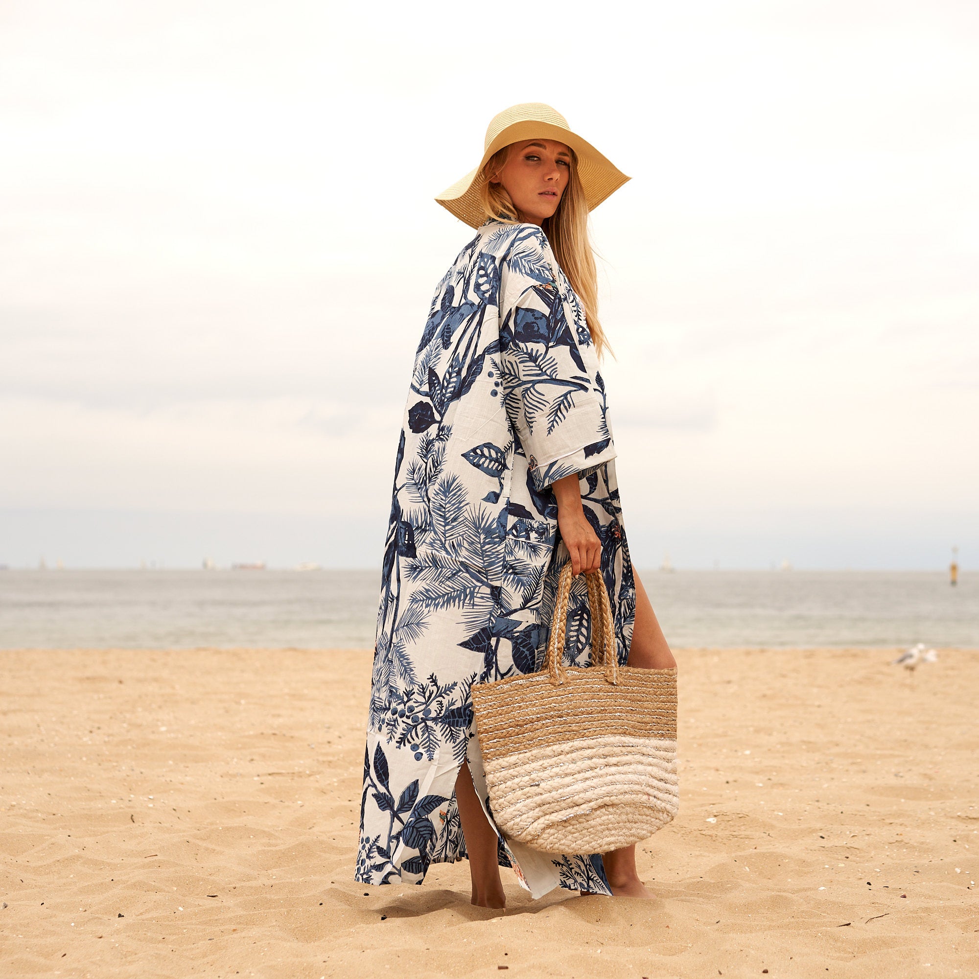 Cotton kimono sale dressing gown australia