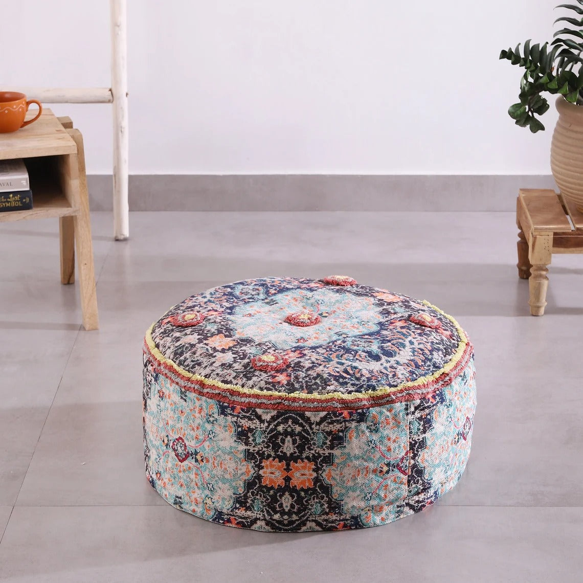 Moroccan pouf, moroccan vintage good pouf, moroccan floor cushion, ottoman