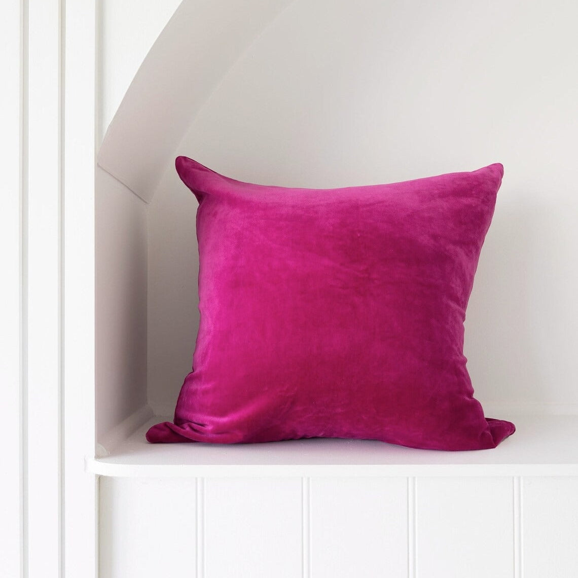 Linen Connections Luxury Velvet Cushion Covers Rani Fuchsia