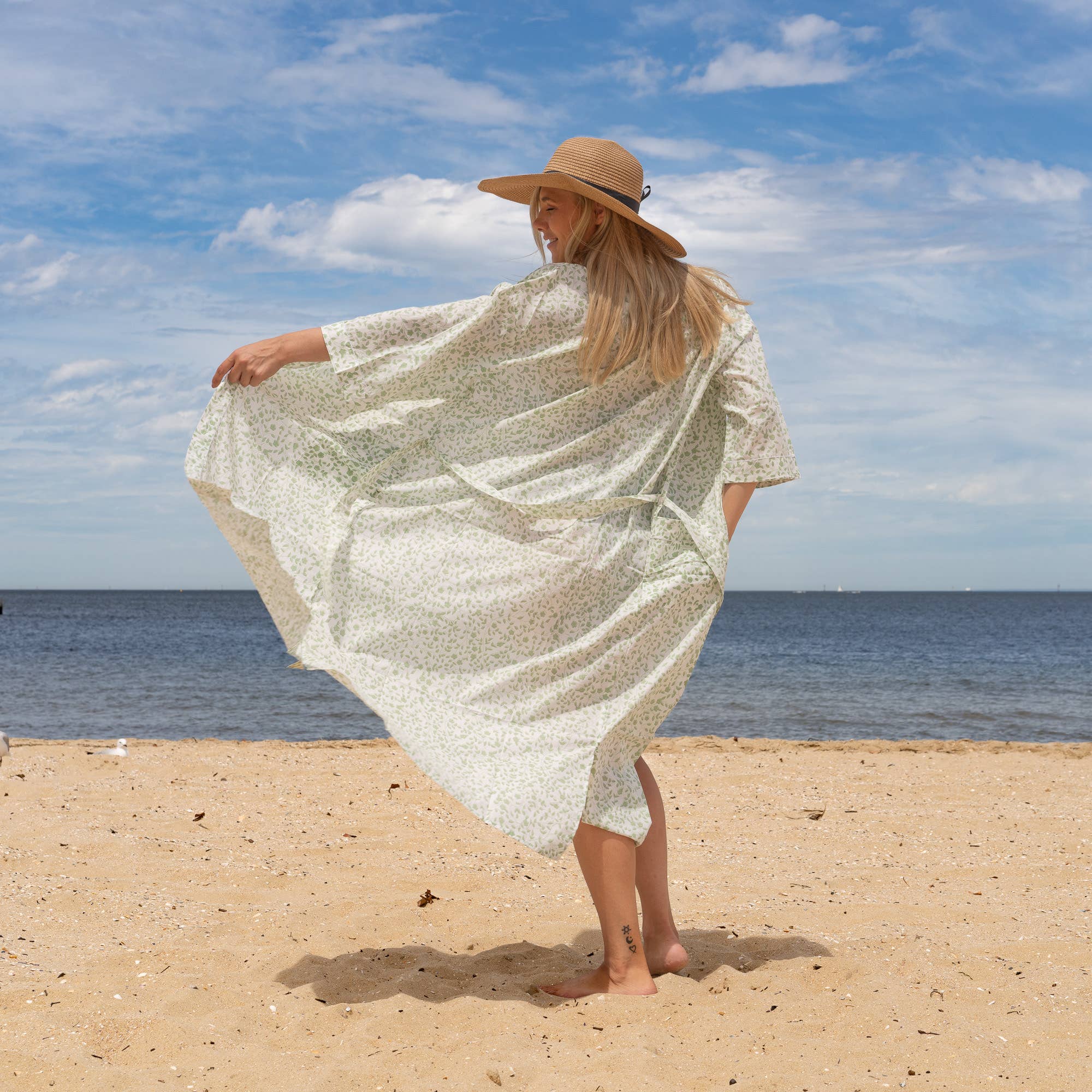 SHANAYA' Women's Cotton Kimono Robe