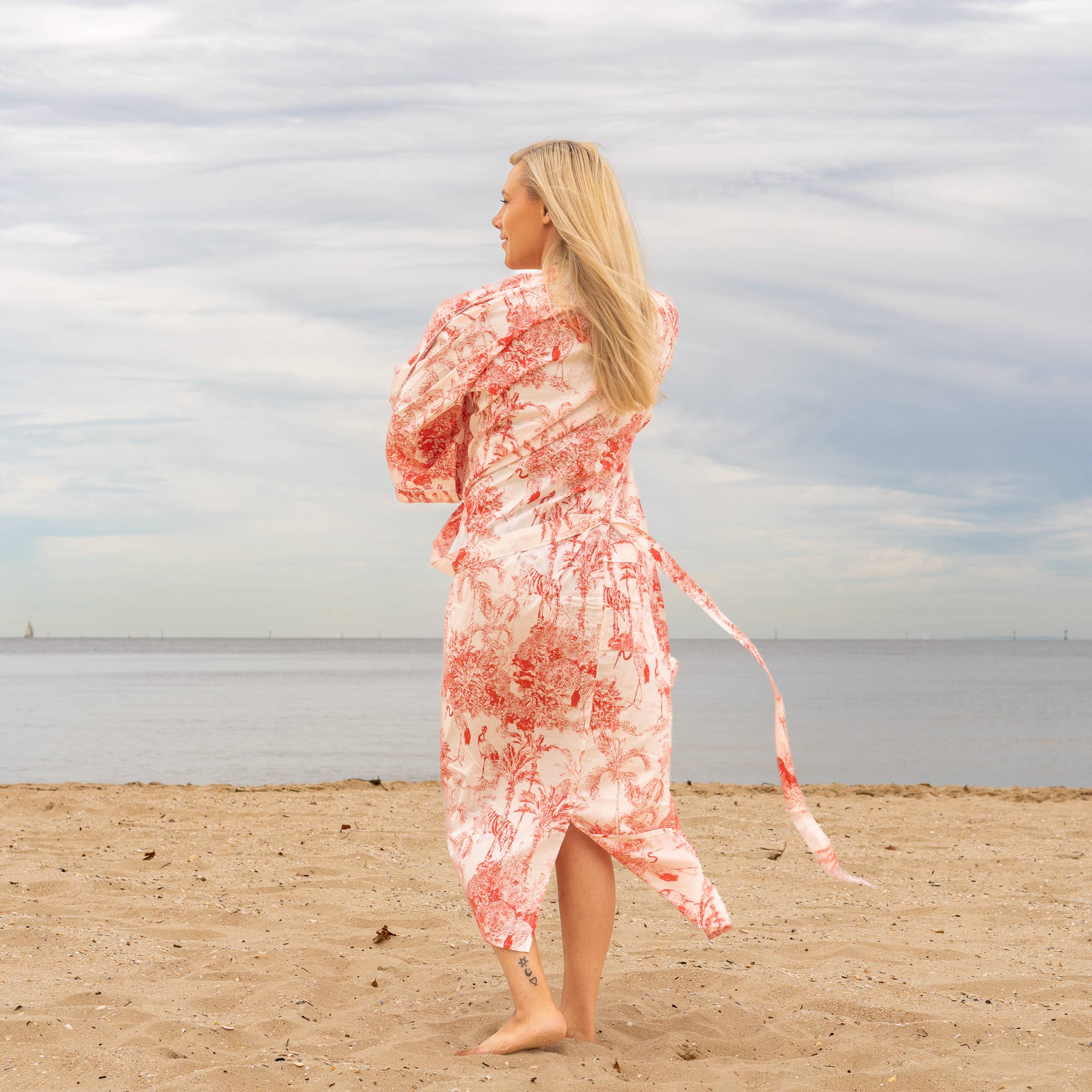 Sia Pink' Women's Cotton Kimono Robe