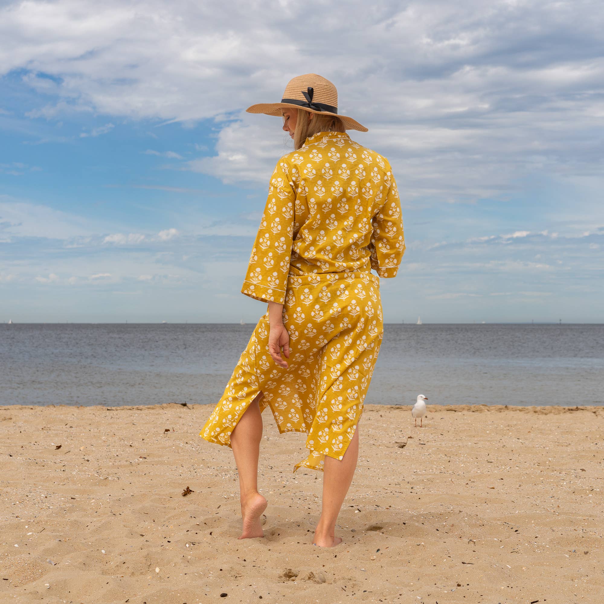 INDIA' Women's Cotton Kimono Robe