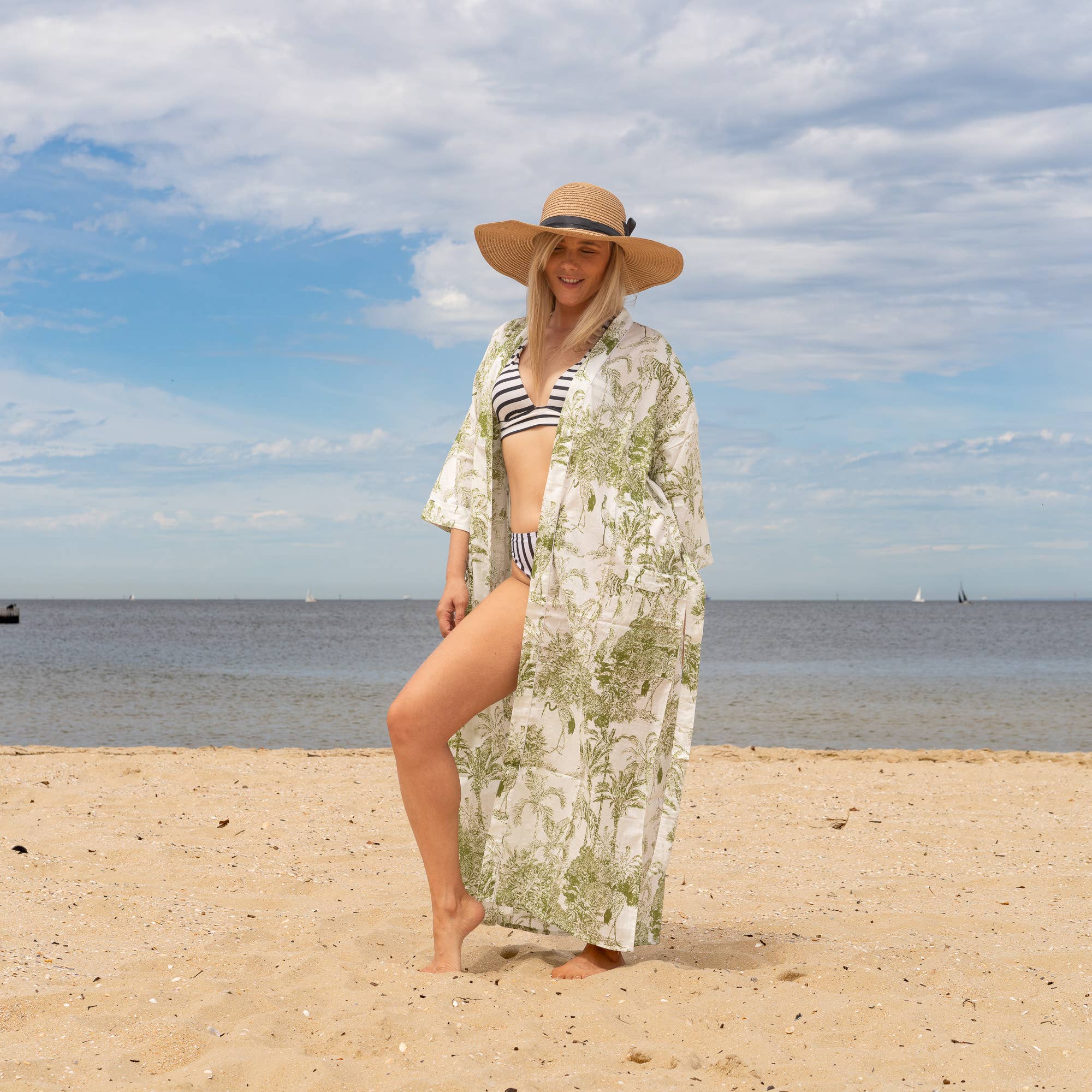 MADRAS' Women's Cotton Kimono Robe