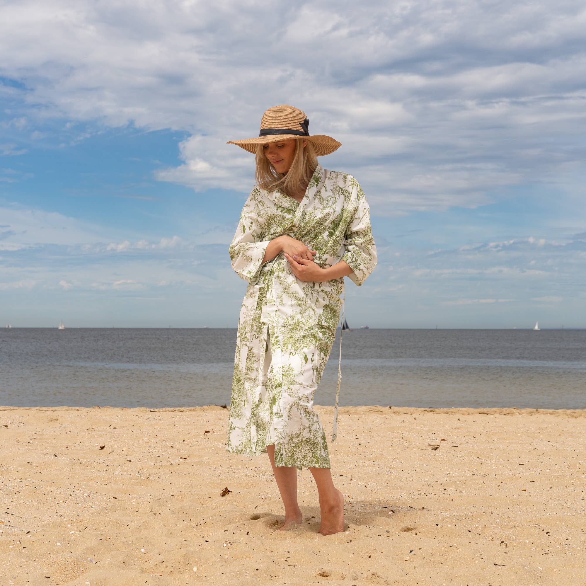 MADRAS' Women's Cotton Kimono Robe