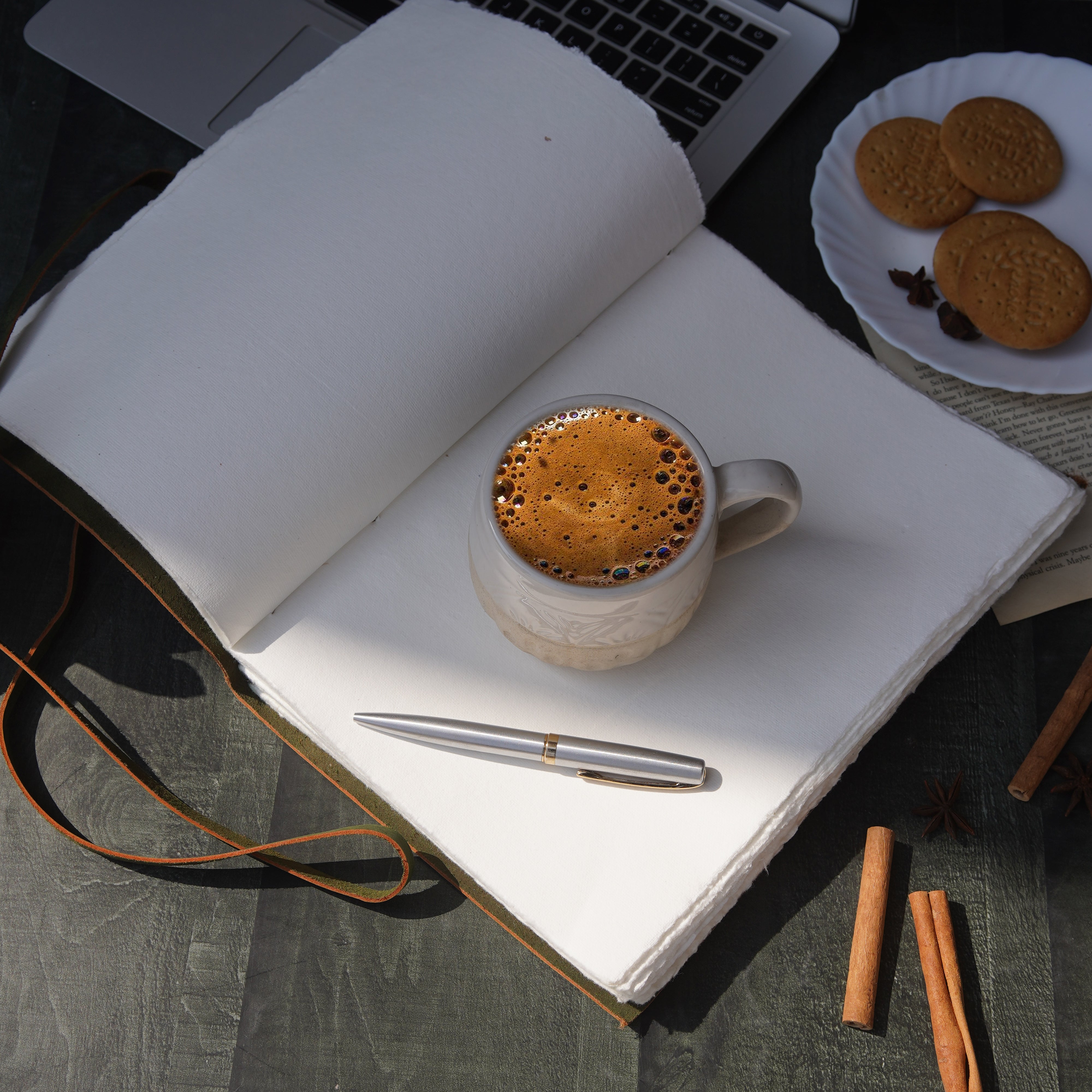 Rustic Reverie - Handcrafted A4 Leather Journal