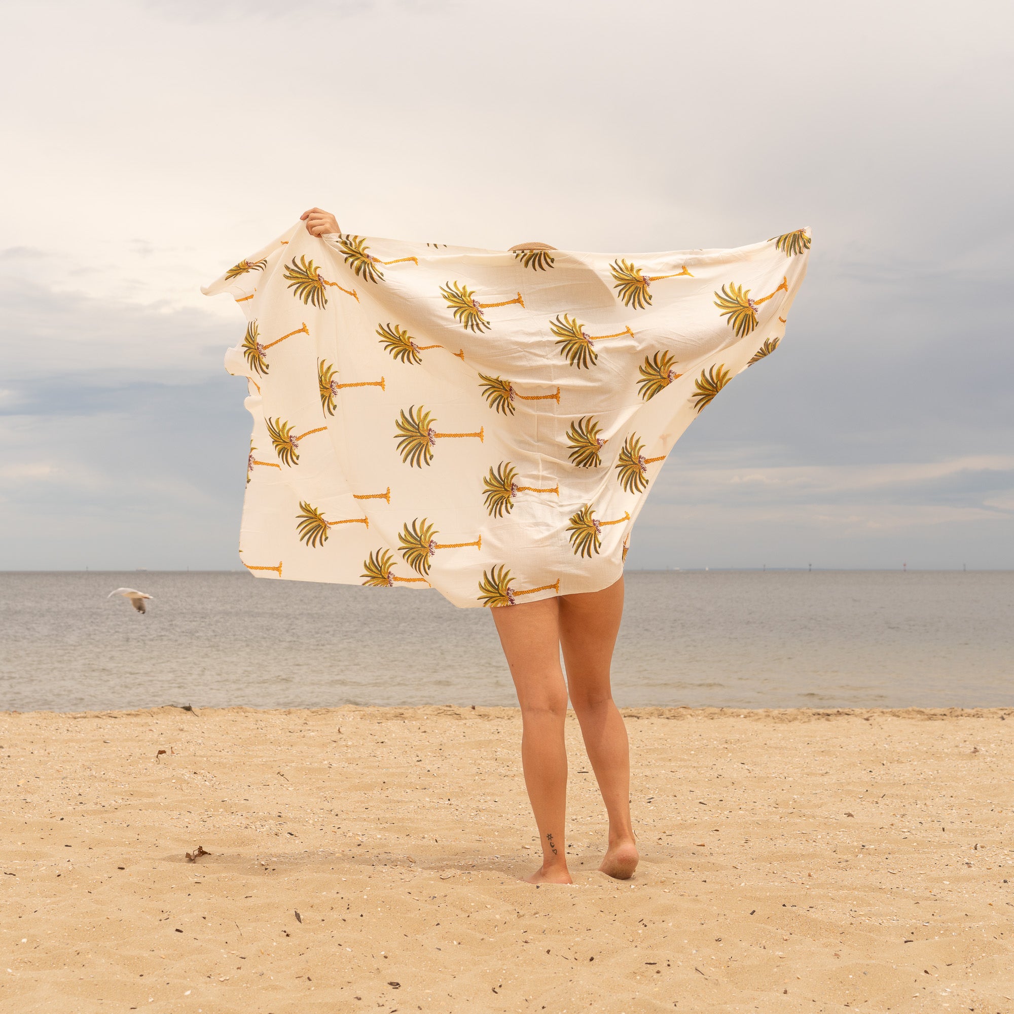 White Palm- 100% Cotton Sarong