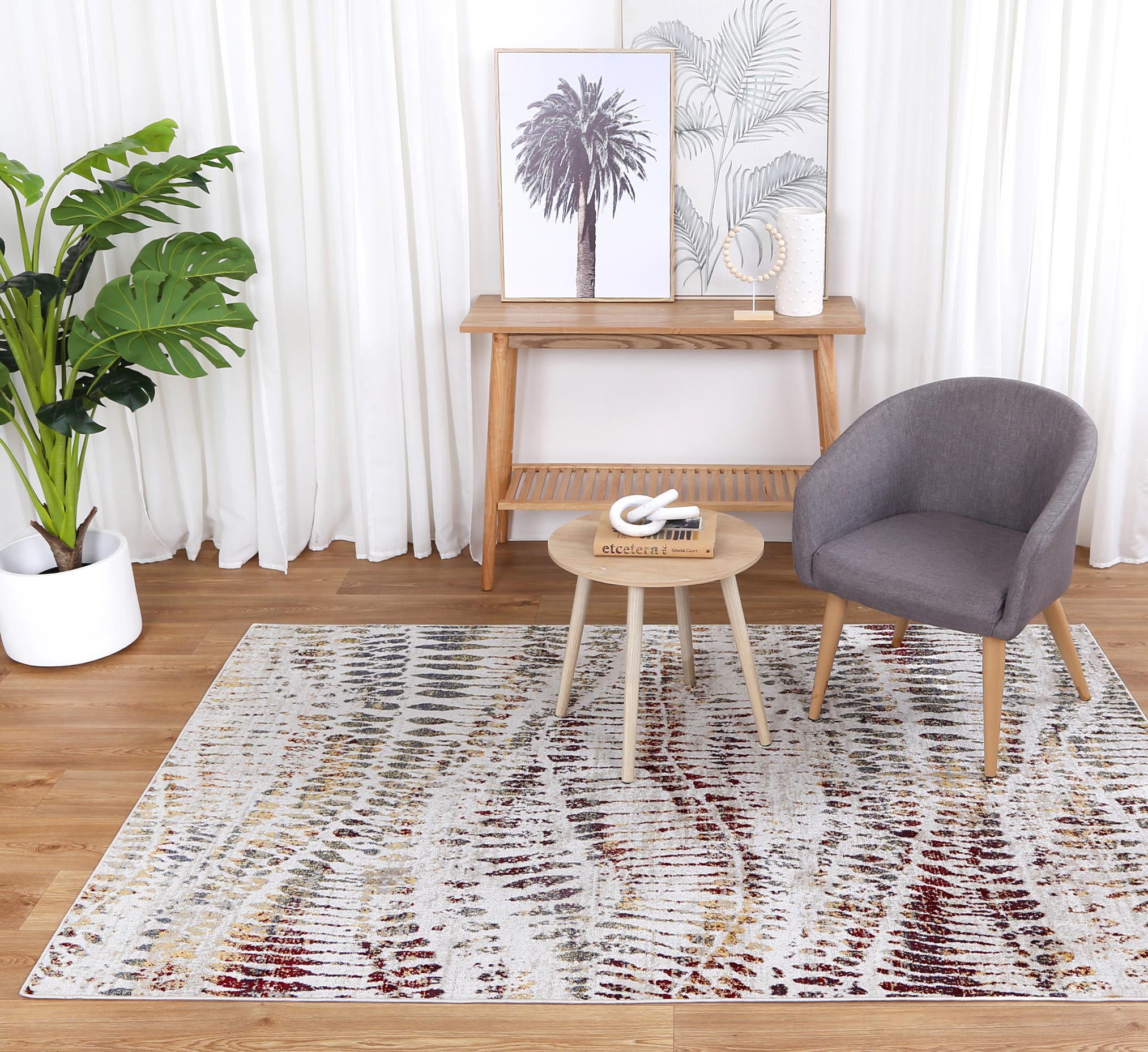 Limani Abstract Prints In Multi Rug