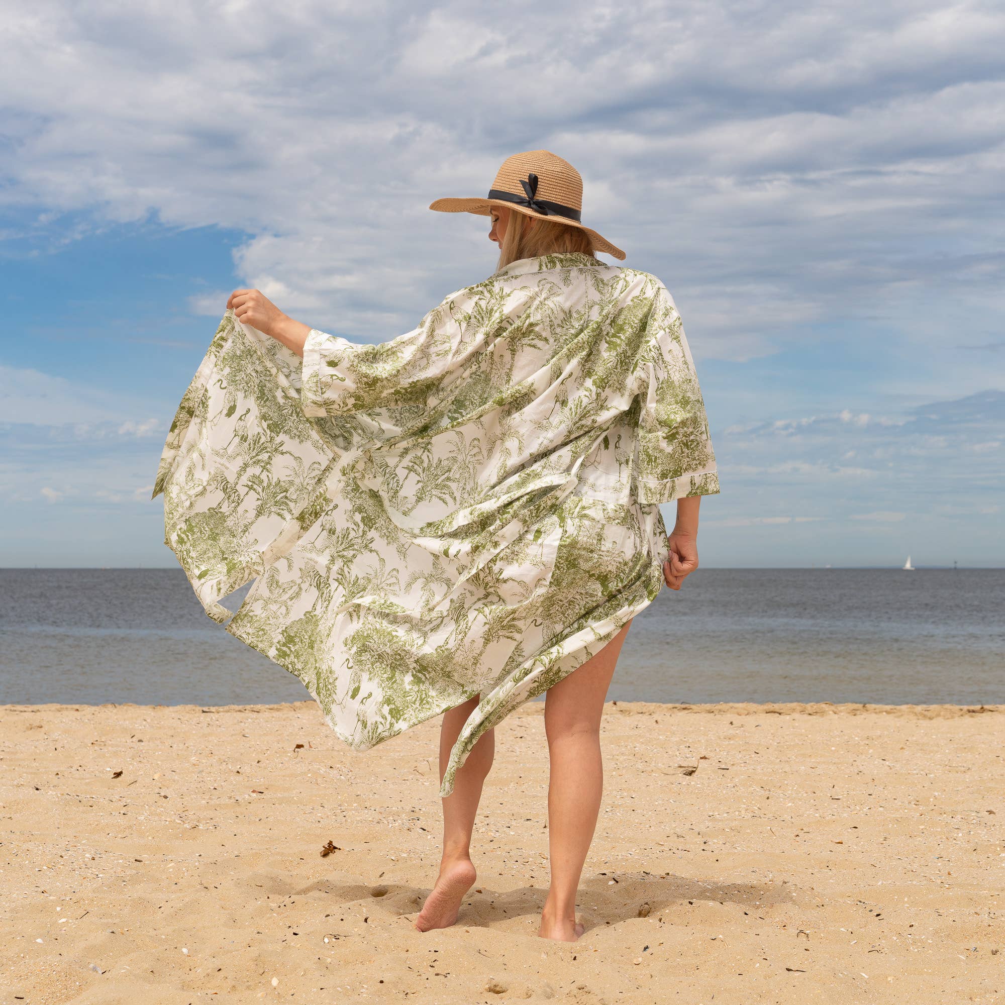 MADRAS' Women's Cotton Kimono Robe