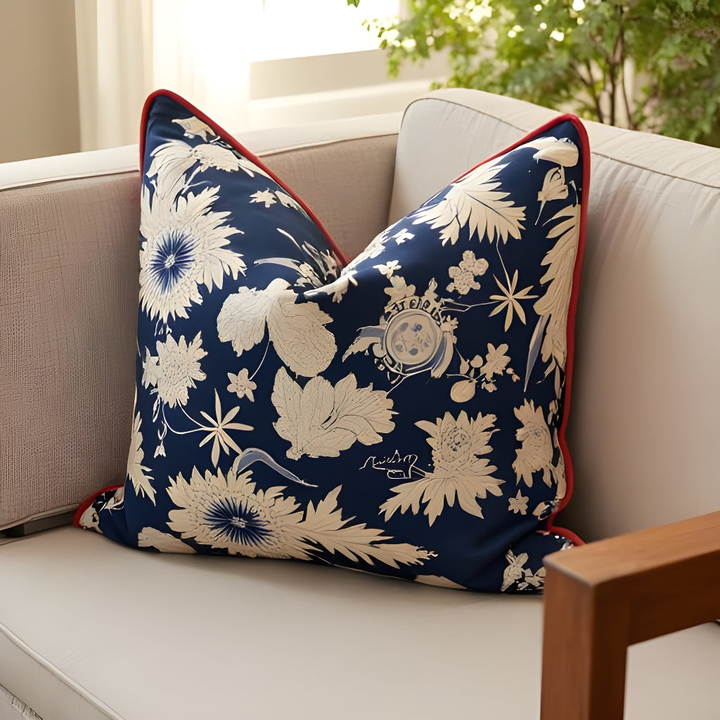 'Vintage Blooms' 100% Handmade Cotton Cushion Cover