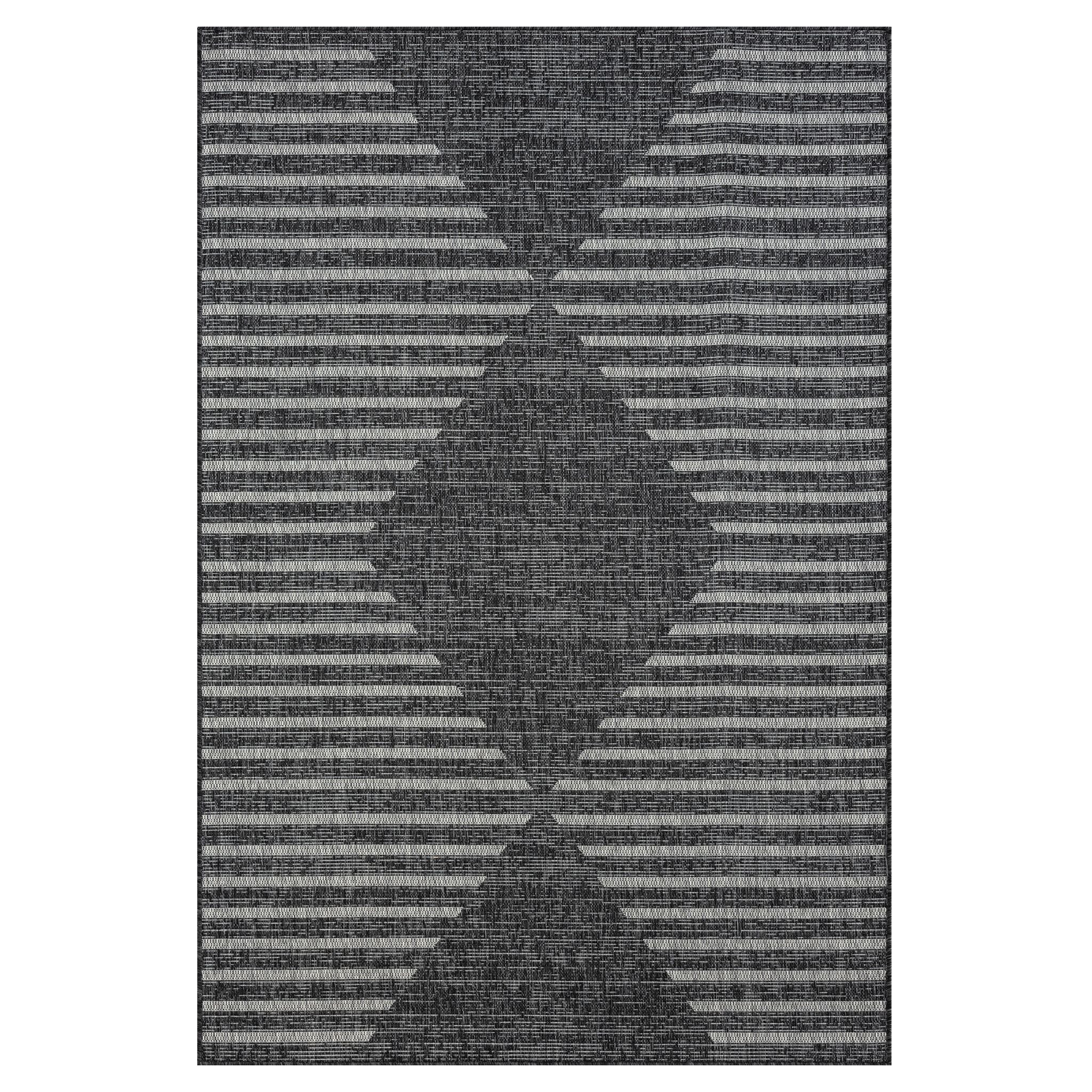 Alfresco 425 Ebony In Black Rug