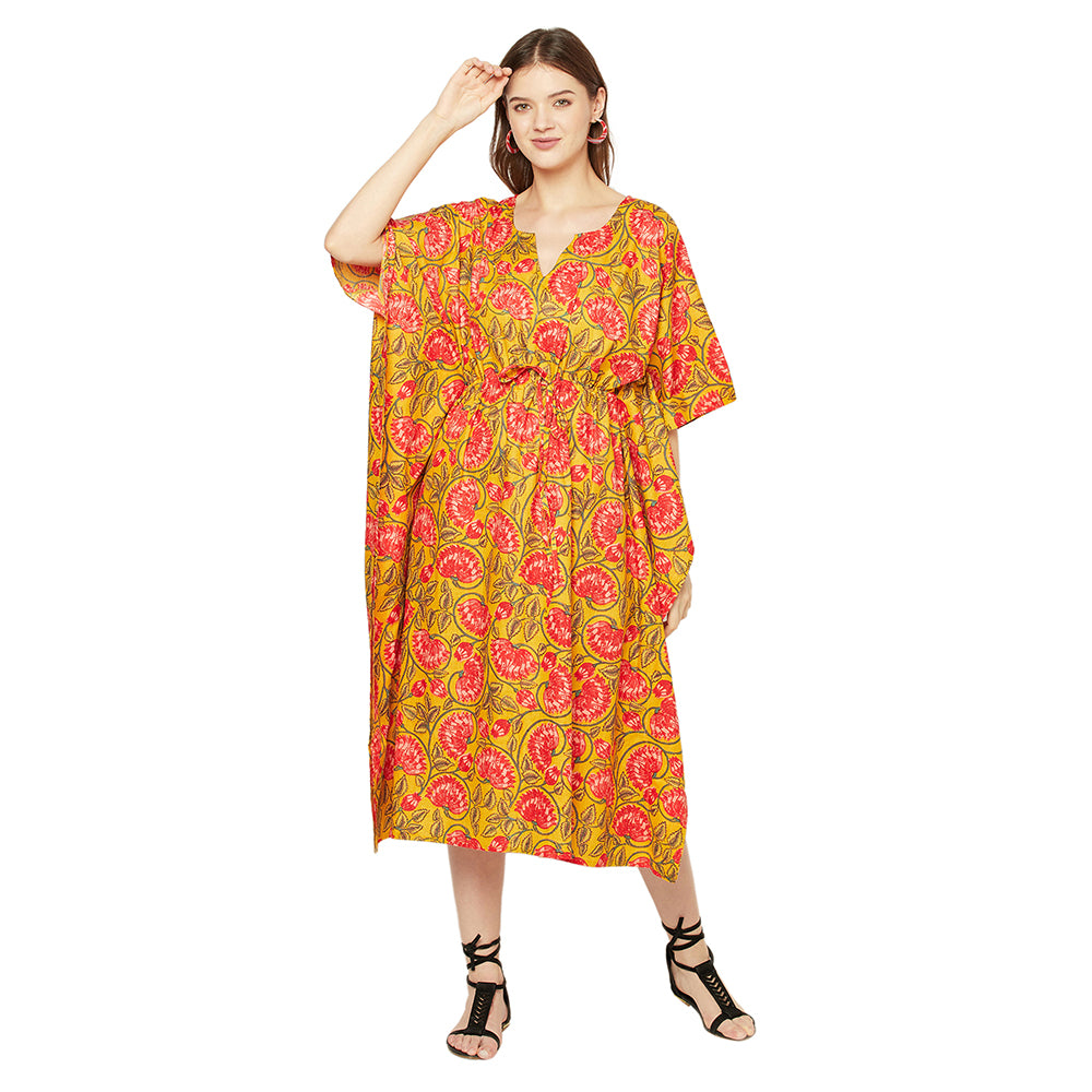 'Blossom Breeze' 100% Cotton Kaftan