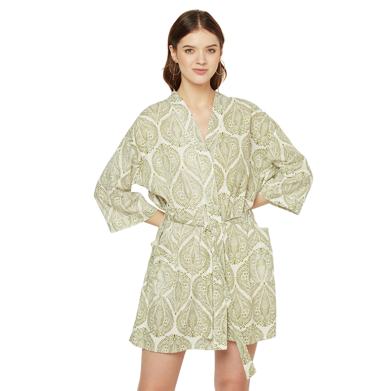 'Divine Designs' 100% Cotton Kimono Robe