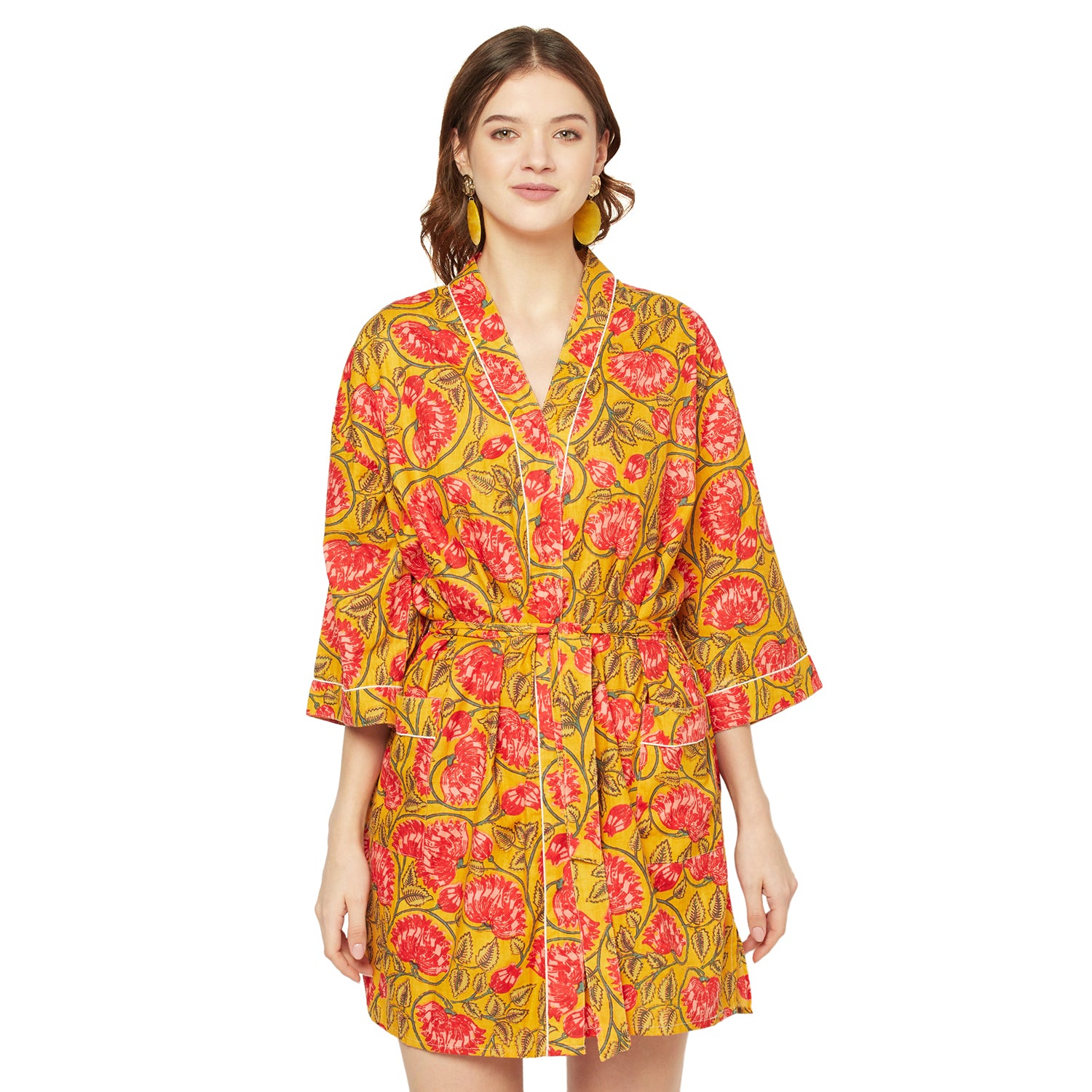 'Island Enchantment' 100% Cotton Kimono Robe