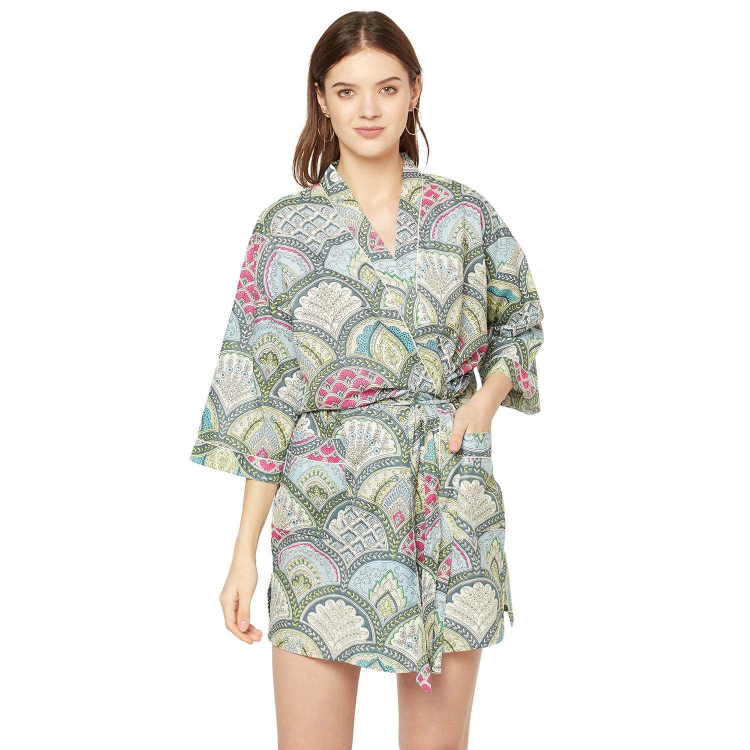 'Zen-sations' 100% Cotton Kimono Robe