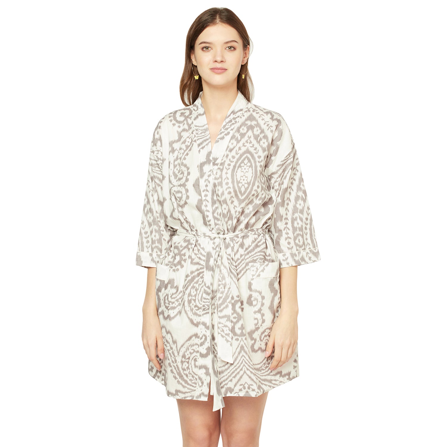 'Serene Haven' 100% Cotton Kimono Robe