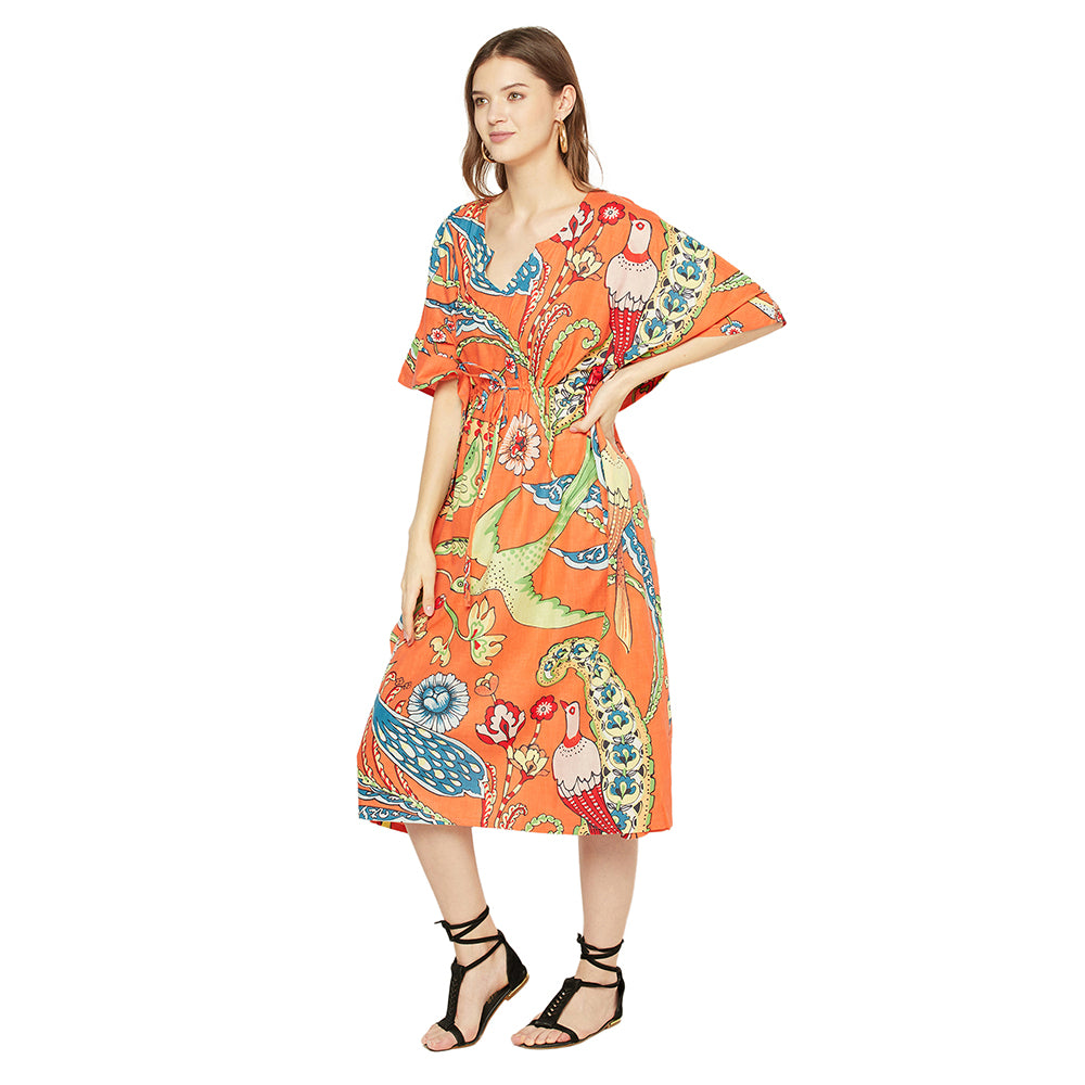 'Blooming Bliss' 100% Cotton Kaftan