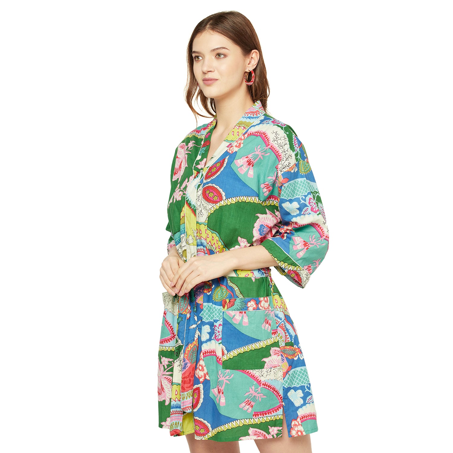 'Exotic Escapade' 100% Cotton Kimono Robe