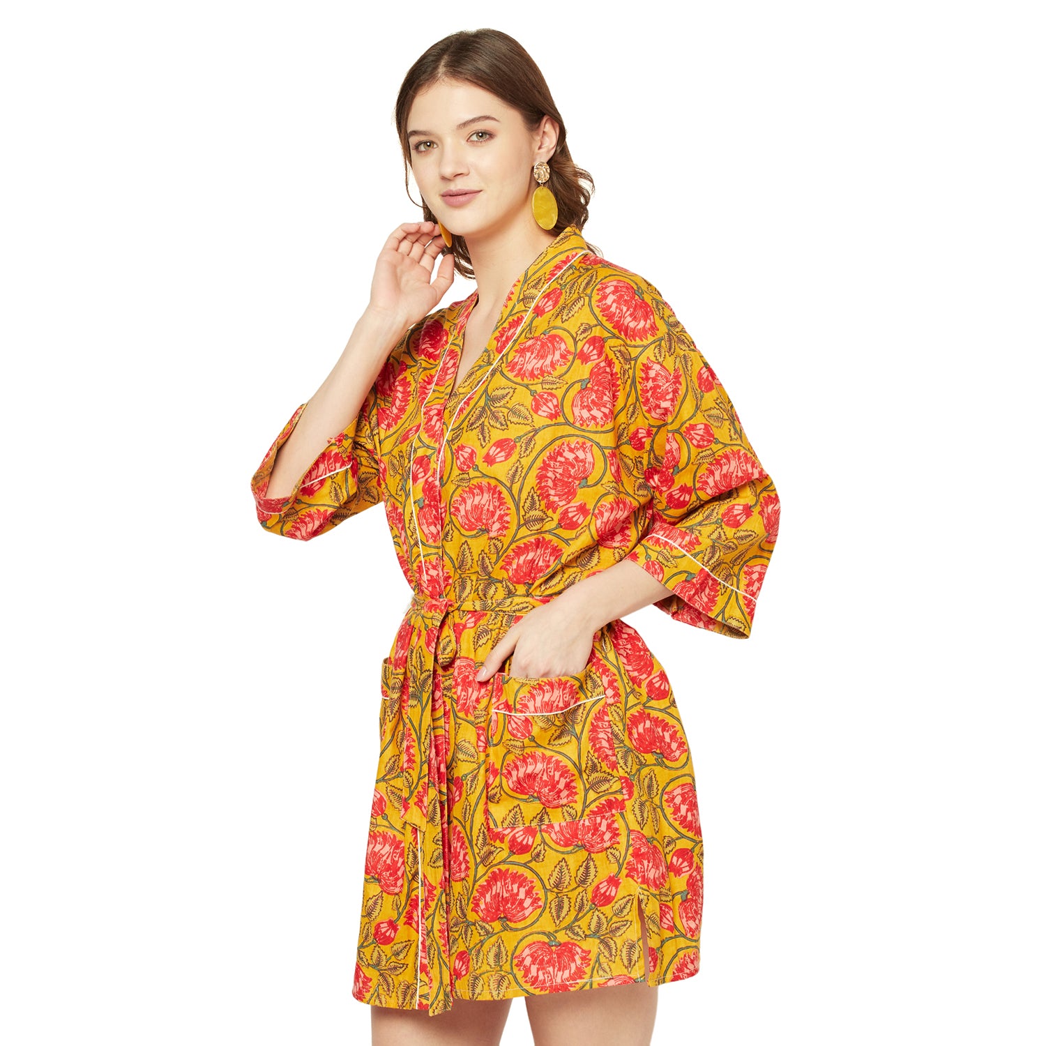 'Island Enchantment' 100% Cotton Kimono Robe