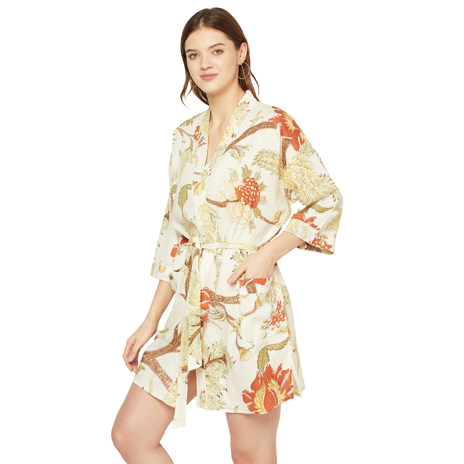 'Summer Solstice' 100% Cotton Kimono Robe