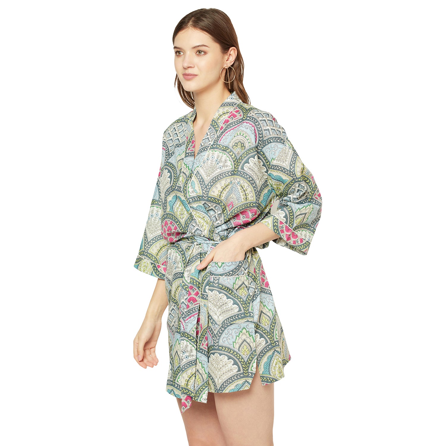 'Zen-sations' 100% Cotton Kimono Robe