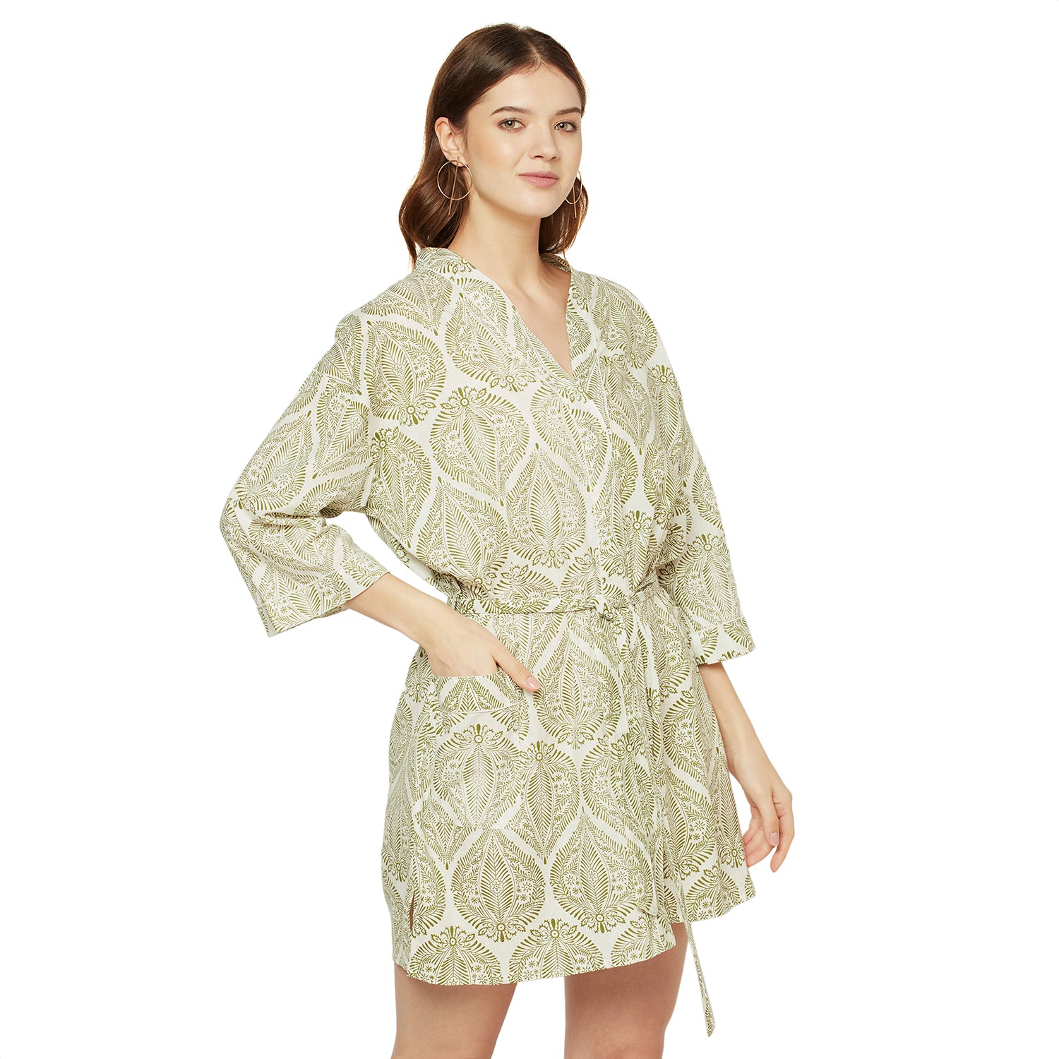 'Divine Designs' 100% Cotton Kimono Robe