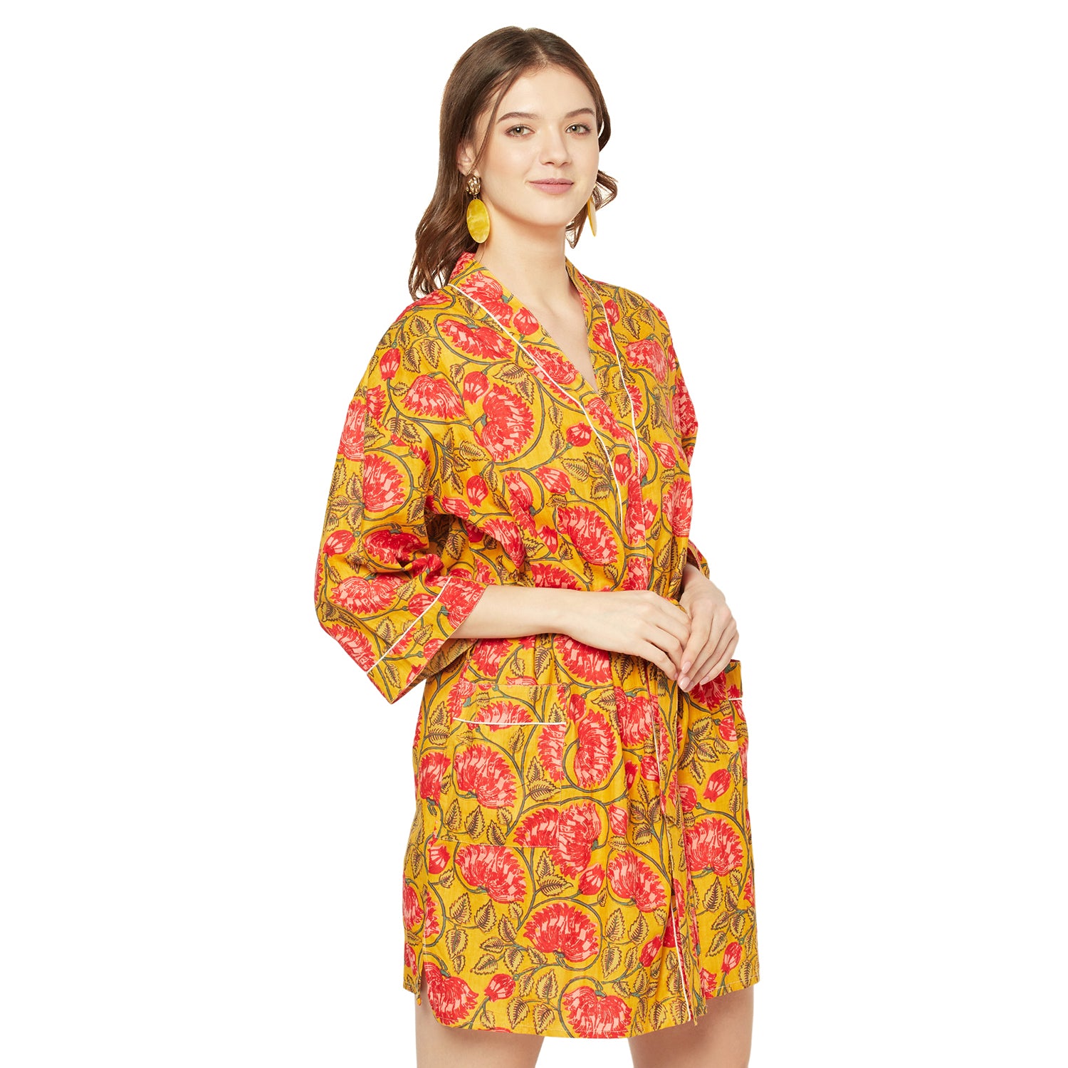 'Island Enchantment' 100% Cotton Kimono Robe