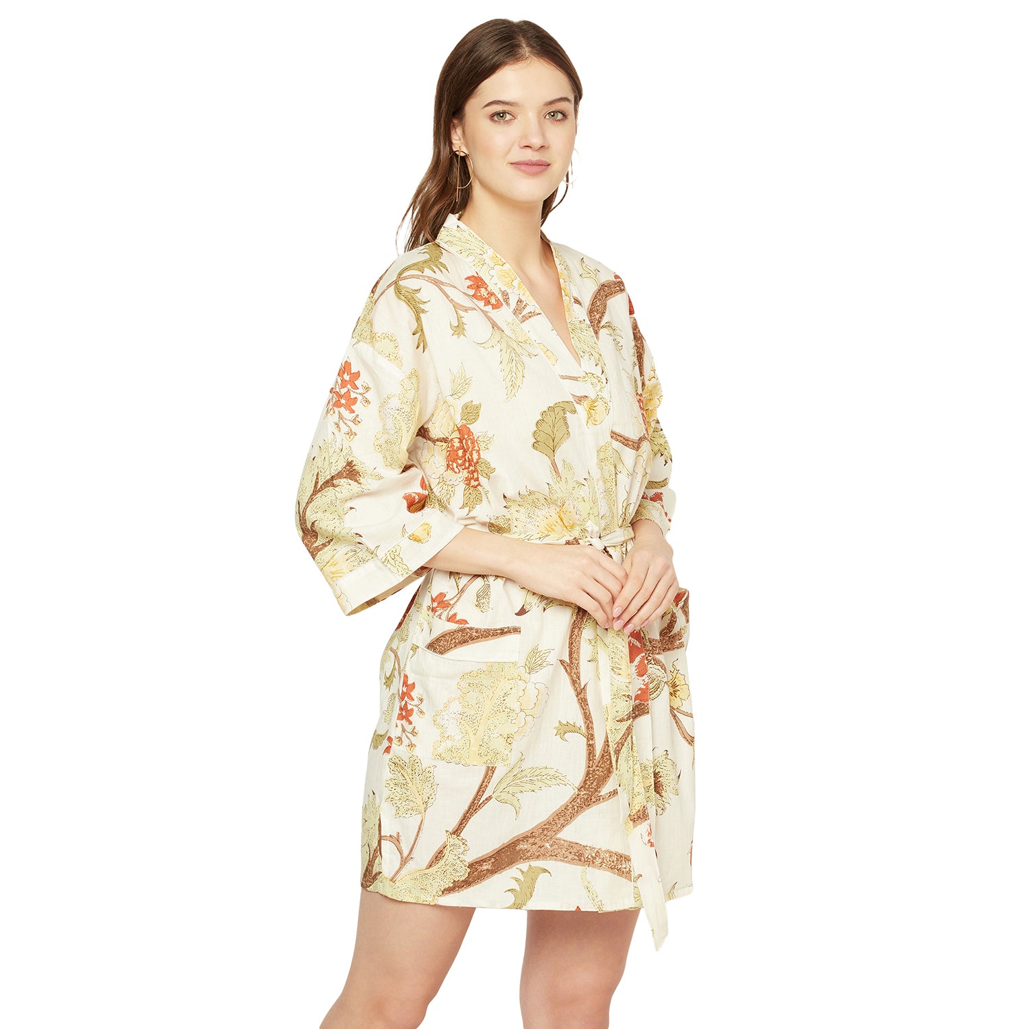 'Summer Solstice' 100% Cotton Kimono Robe