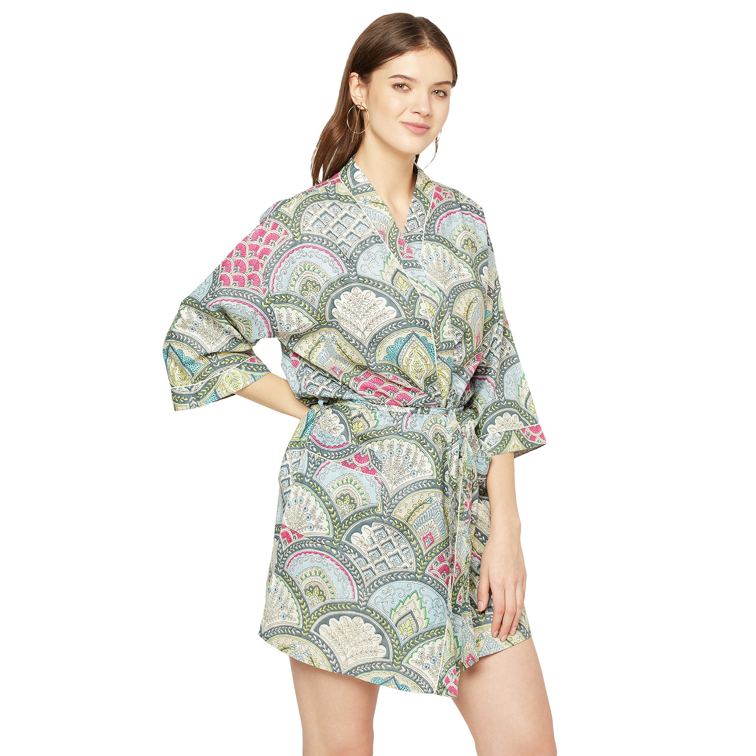 'Zen-sations' 100% Cotton Kimono Robe