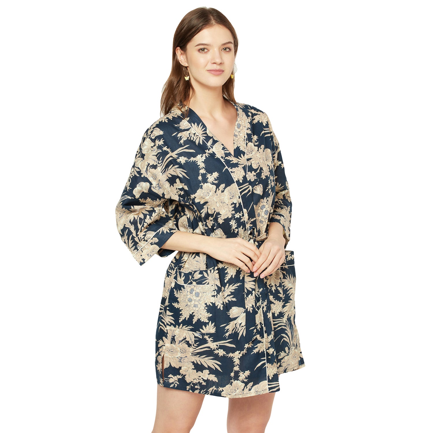 'Exotic Elegance' 100% Cotton Kimono Robe