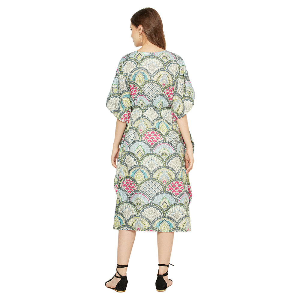 'Spiritual Symmetry' 100% Cotton Kaftan