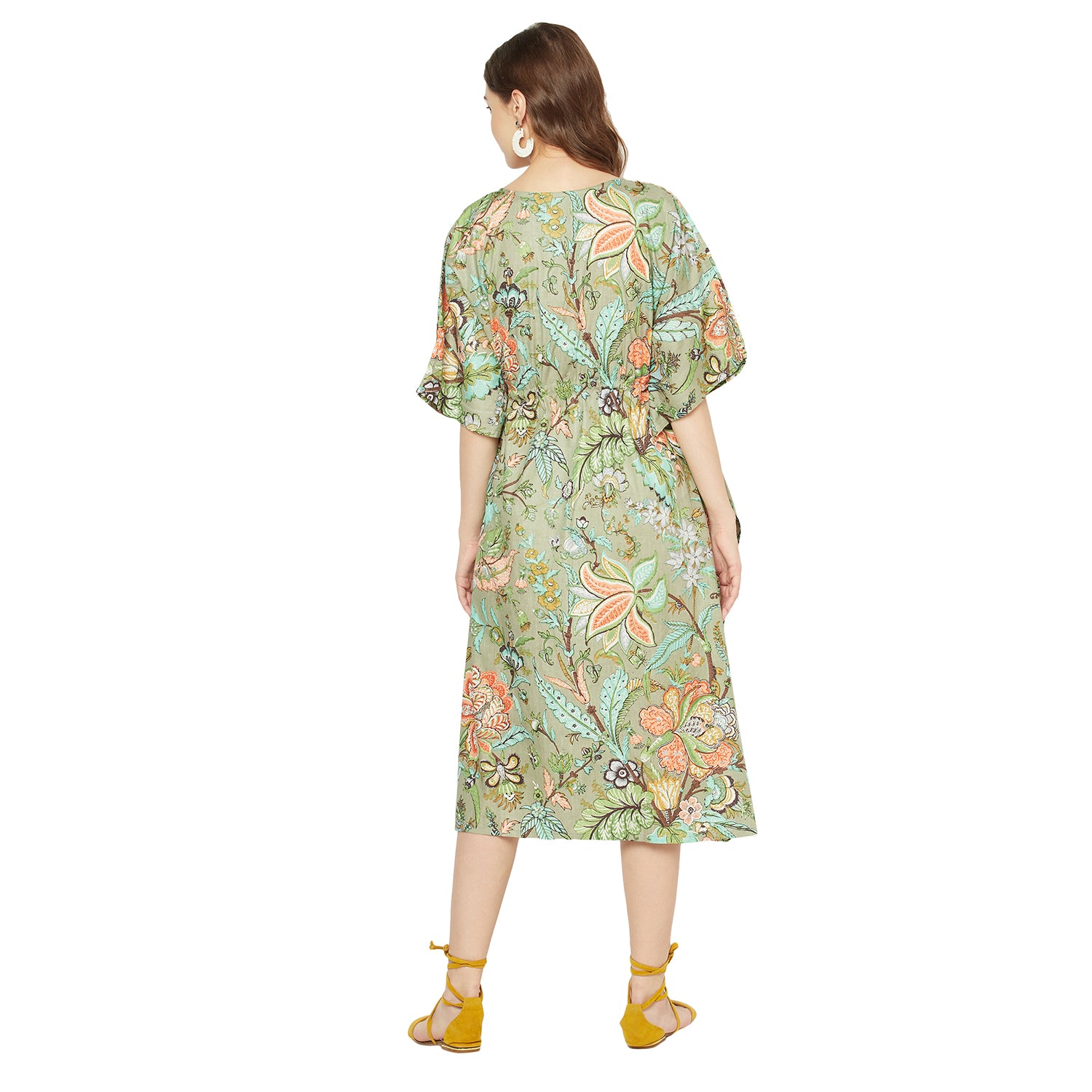 'Wildflower Waltz' 100% Cotton Kaftan