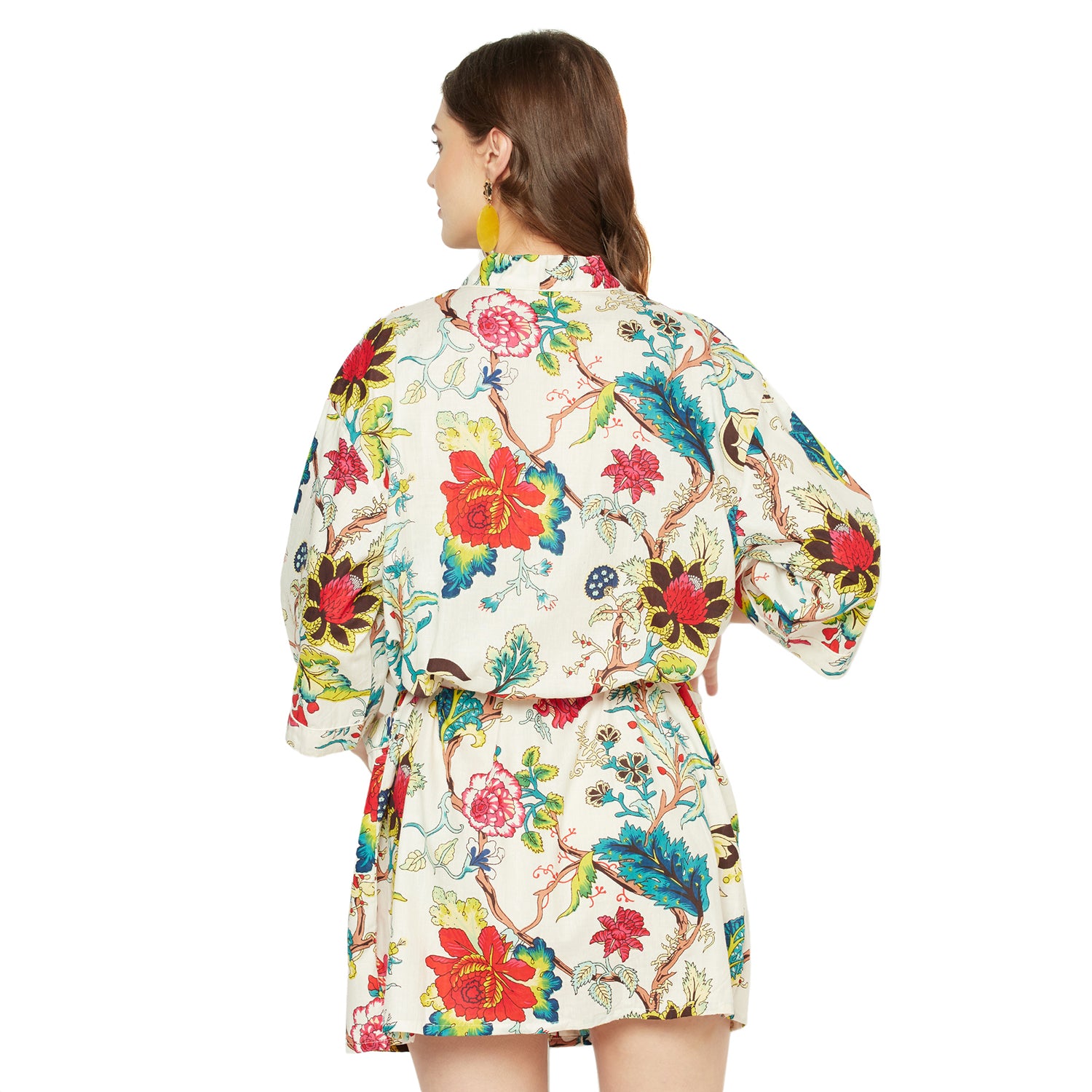 'Bohemian Botanica' 100% Cotton Kimono Robe