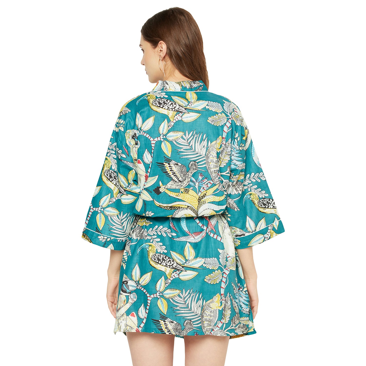 'Summer's Embrace' 100% Cotton Kimono Robe