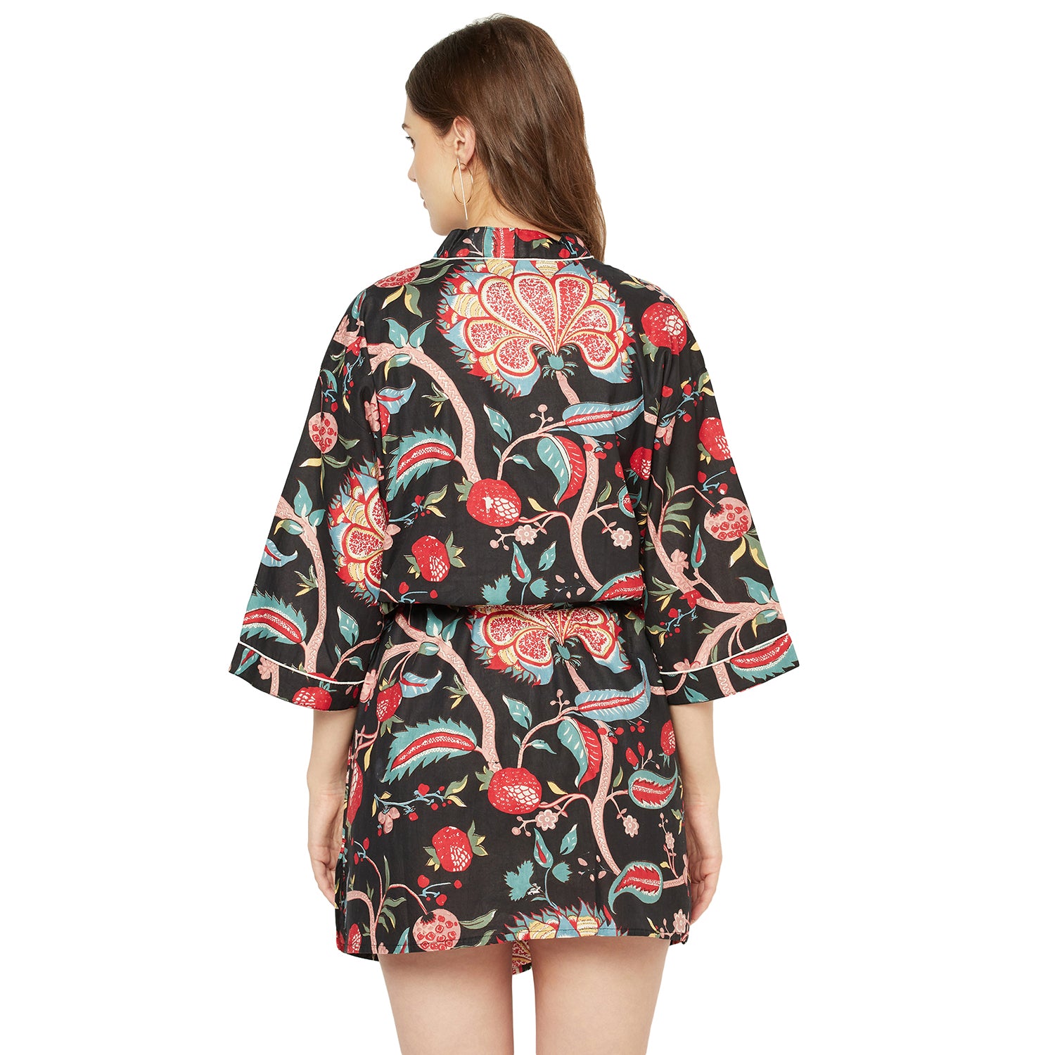 'Gypsy Garden' 100% Cotton Kimono Robe