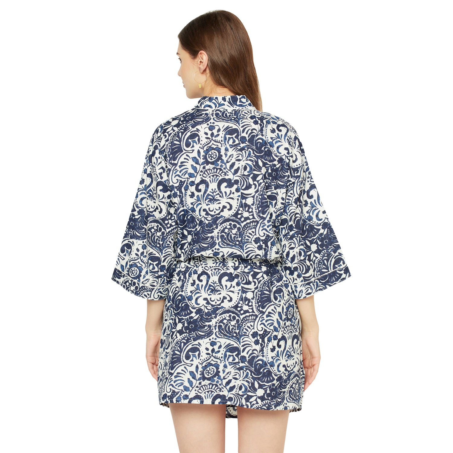 'Summer Haven' 100% Cotton Kimono Robe