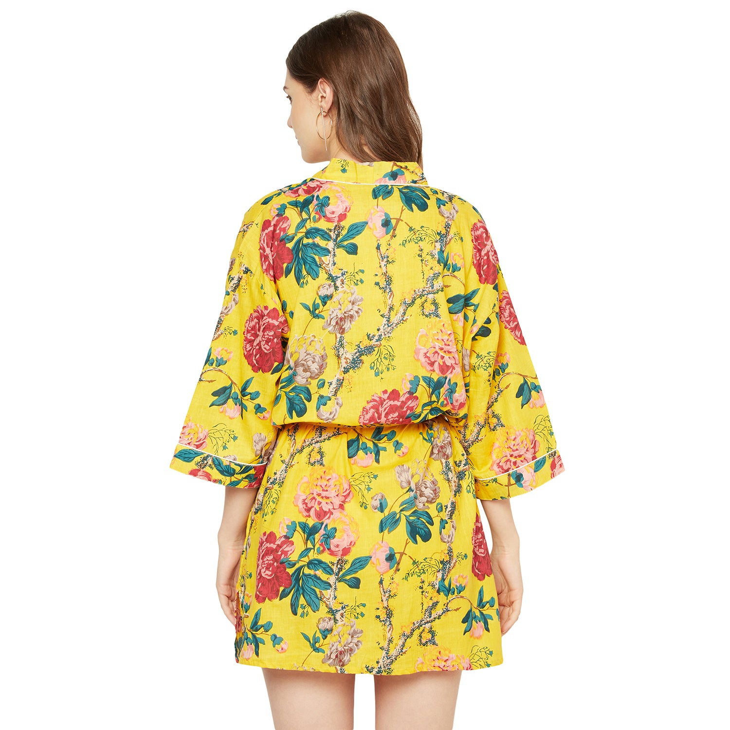 'Radiant Retreat' 100% Cotton Kimono Robe