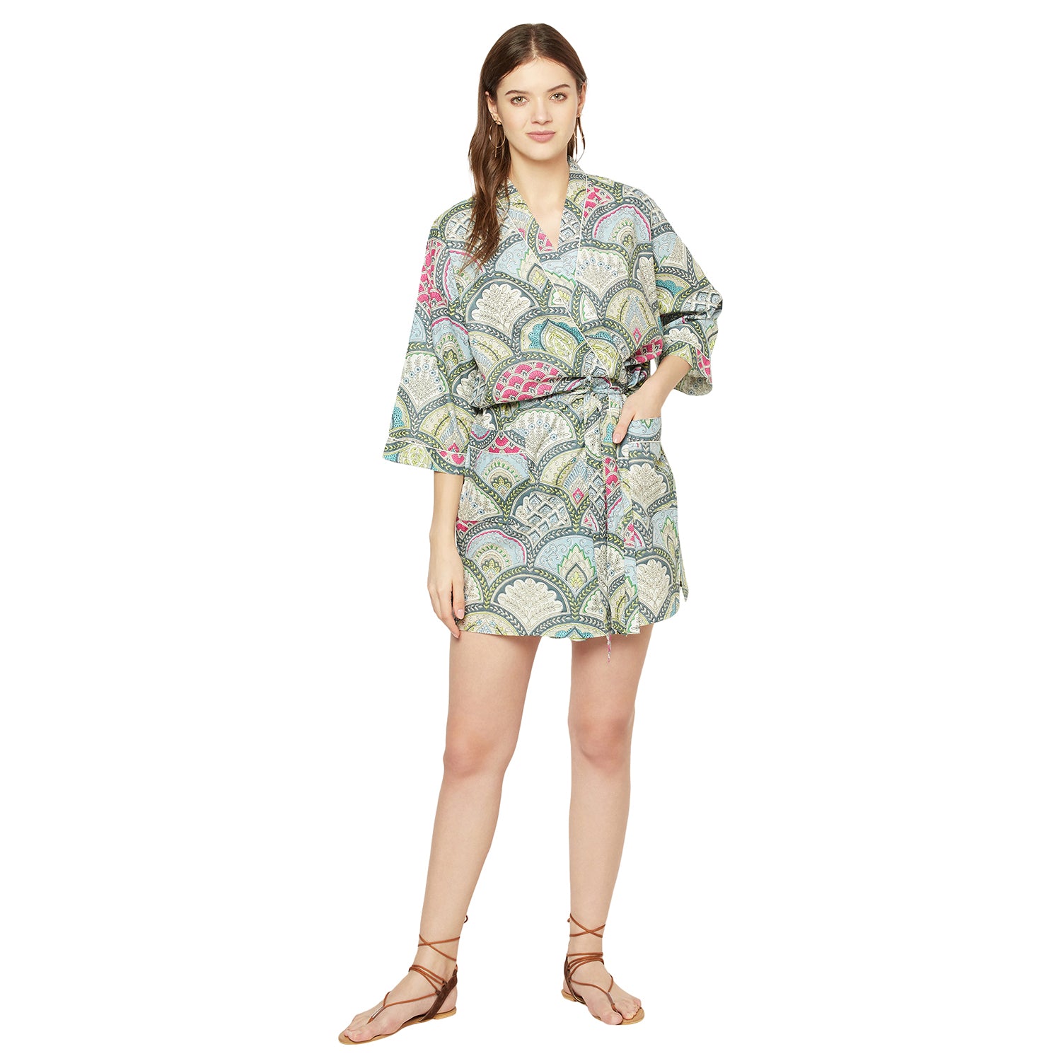 'Zen-sations' 100% Cotton Kimono Robe