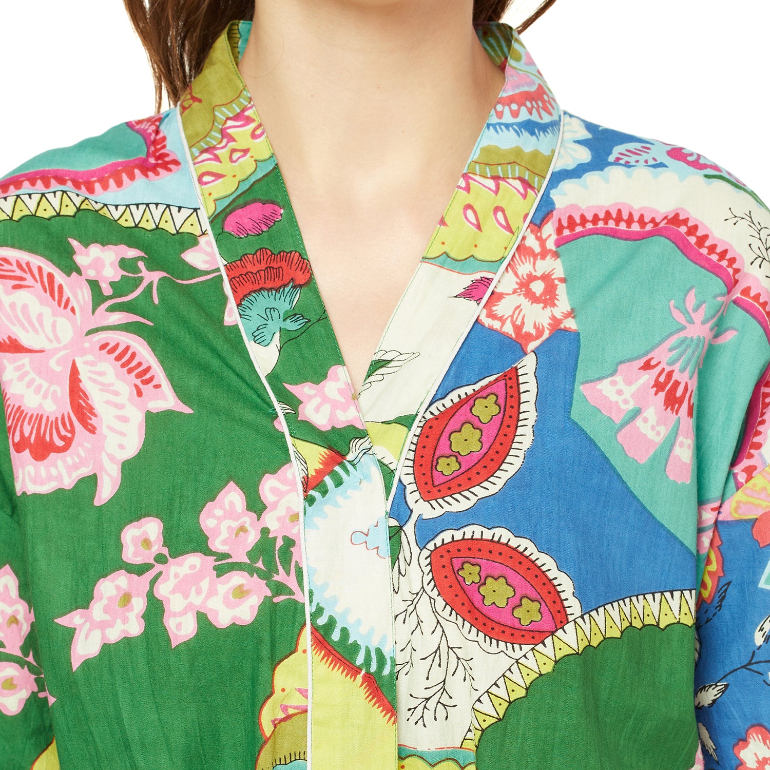 'Exotic Escapade' 100% Cotton Kimono Robe