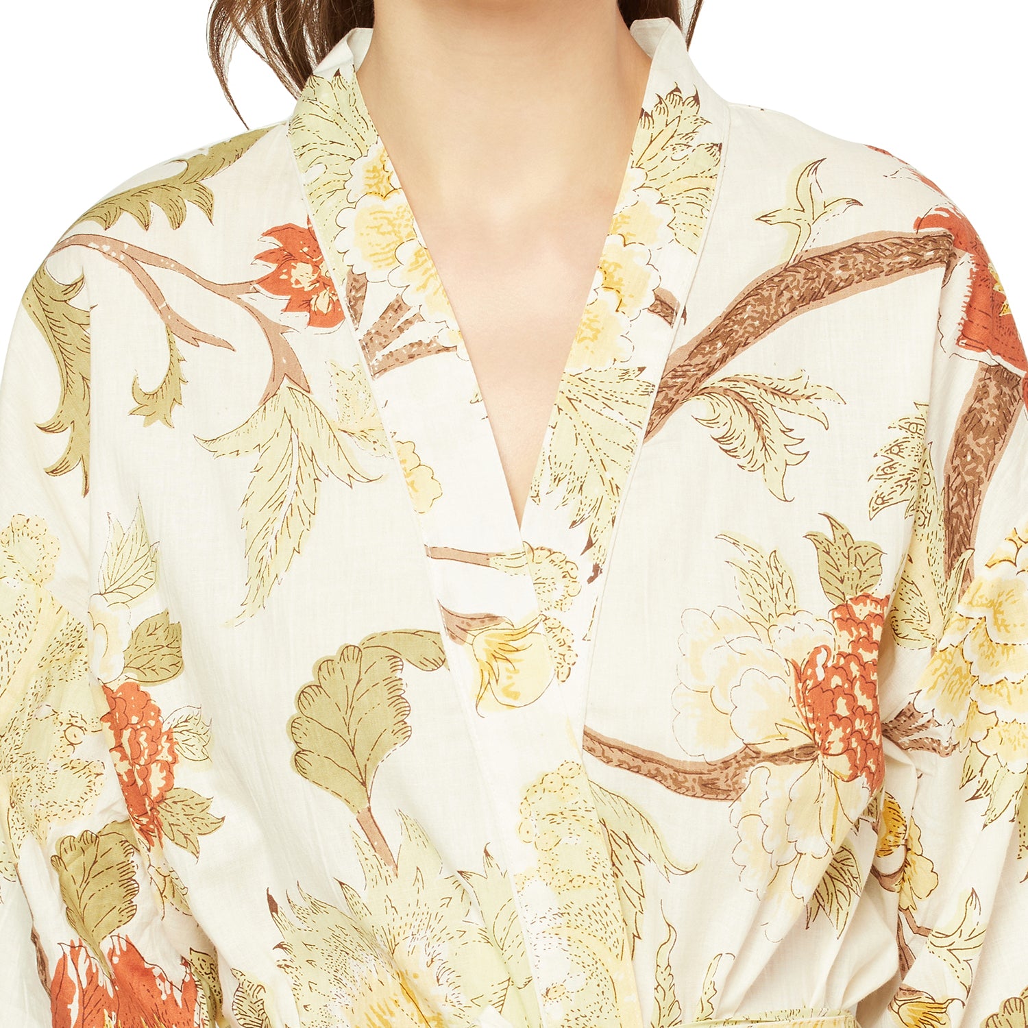 'Summer Solstice' 100% Cotton Kimono Robe