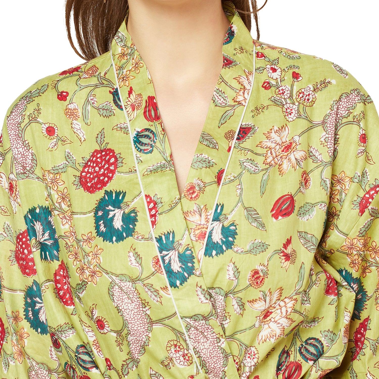 'Paradise Found' 100% Cotton Kimono Robe