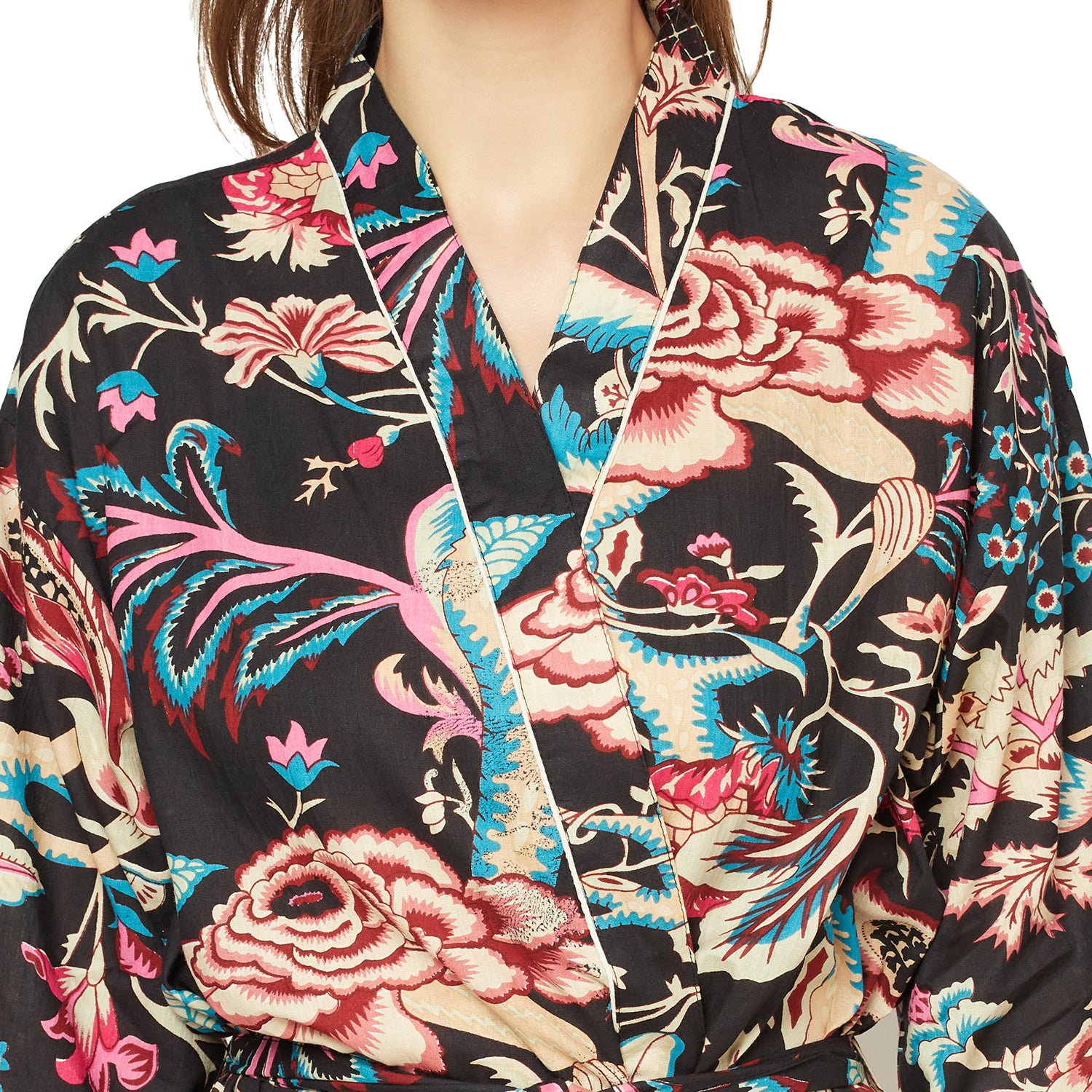 'Frida Fierce' 100% Cotton Kimono Robe