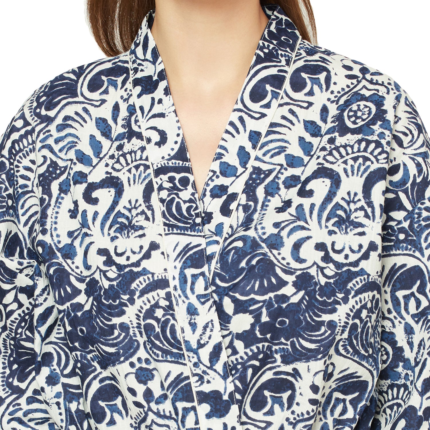 'Summer Haven' 100% Cotton Kimono Robe