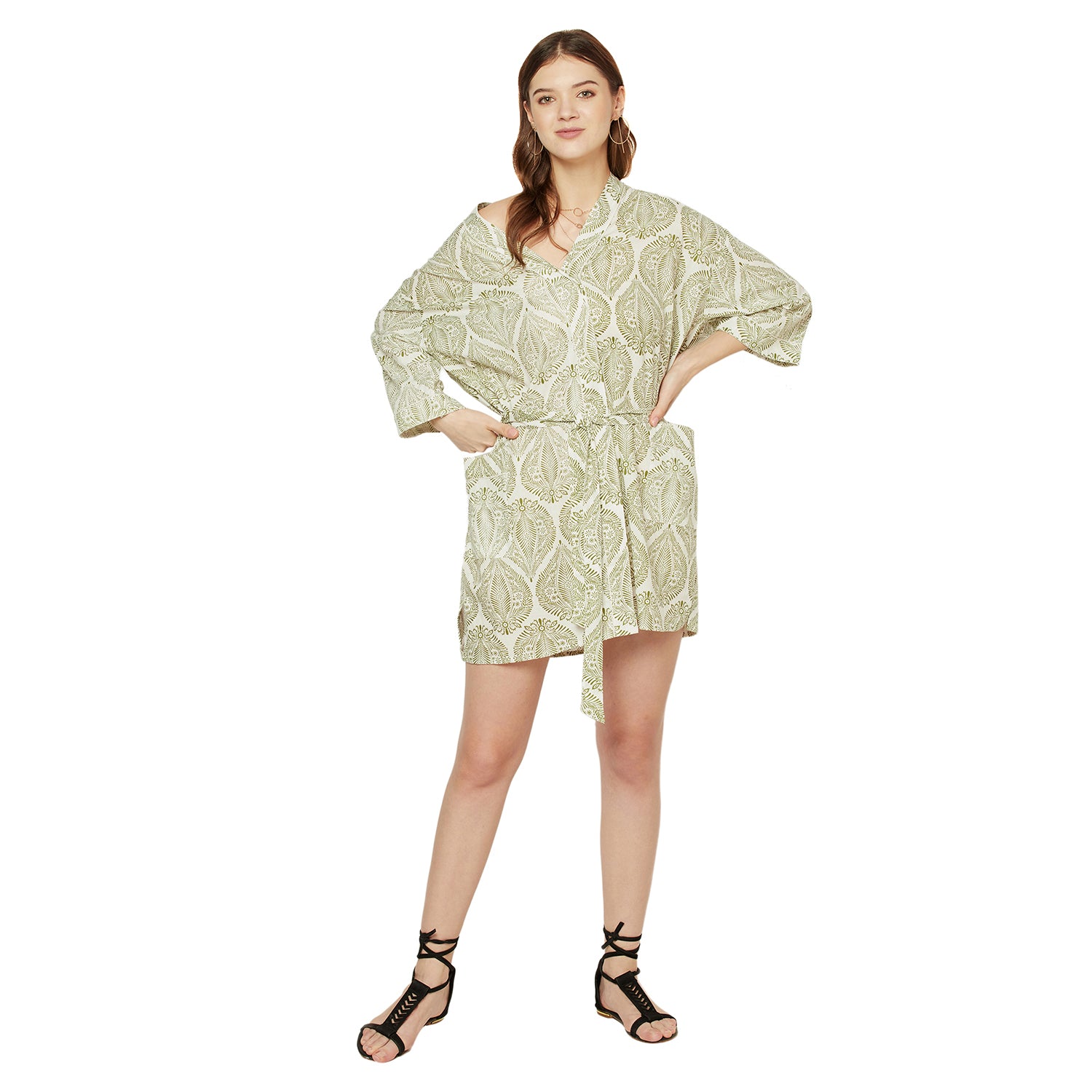 'Divine Designs' 100% Cotton Kimono Robe