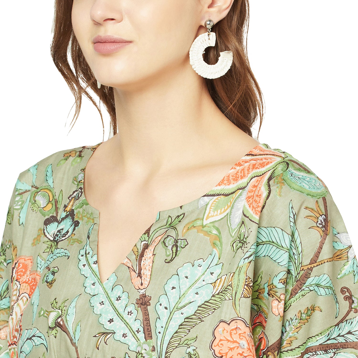 'Wildflower Waltz' 100% Cotton Kaftan