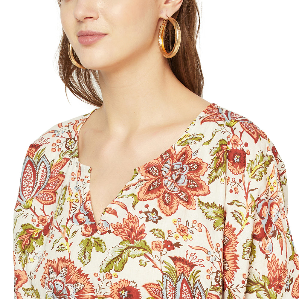 'Floral Escape' 100% Cotton Kaftan