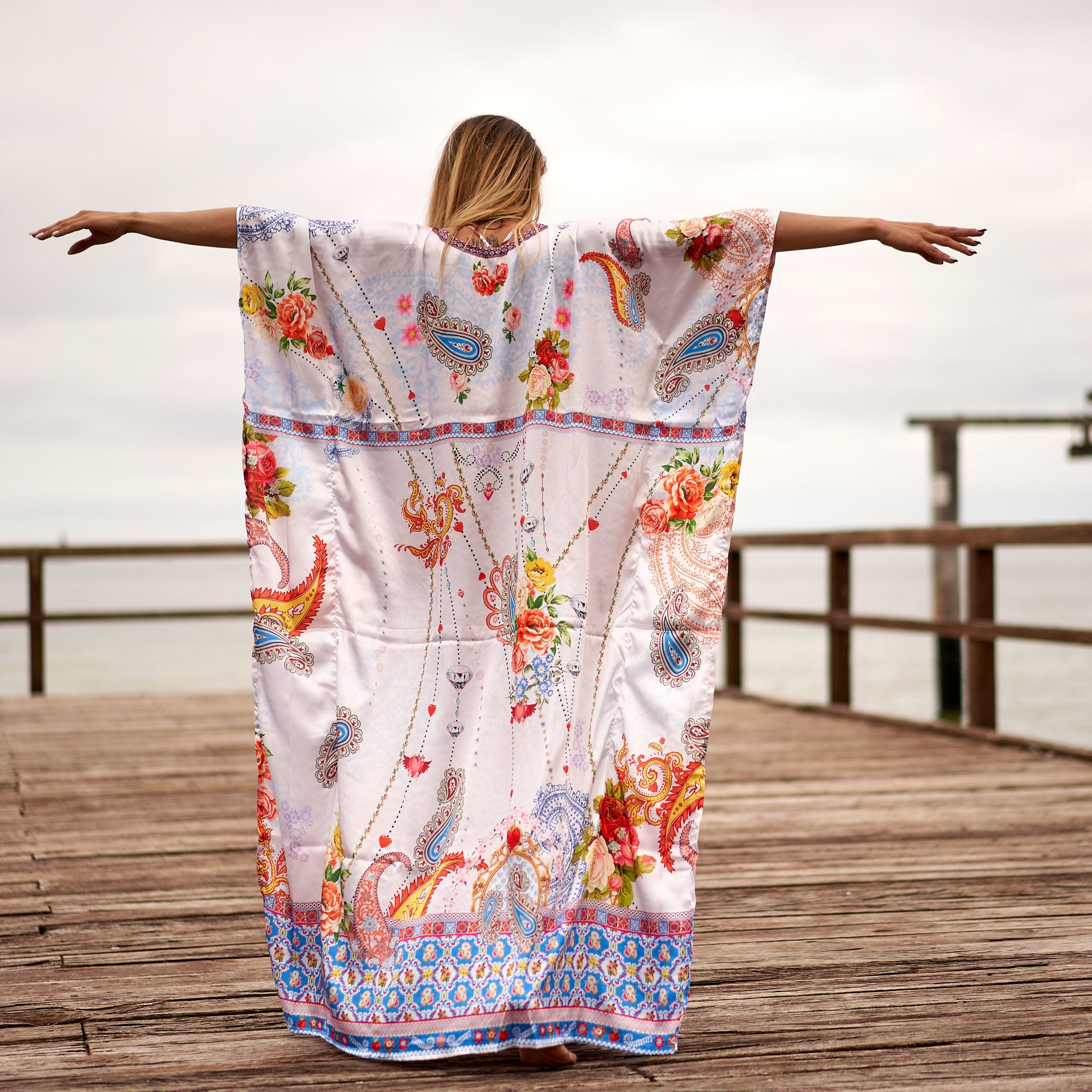 'Vacation Vixen' Silk Kaftan