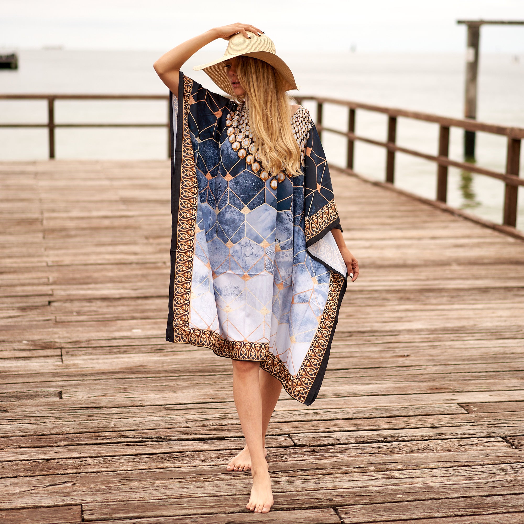 Phuket Holiday Front Slit Kaftan - Resort Collection – KAANDA beach life