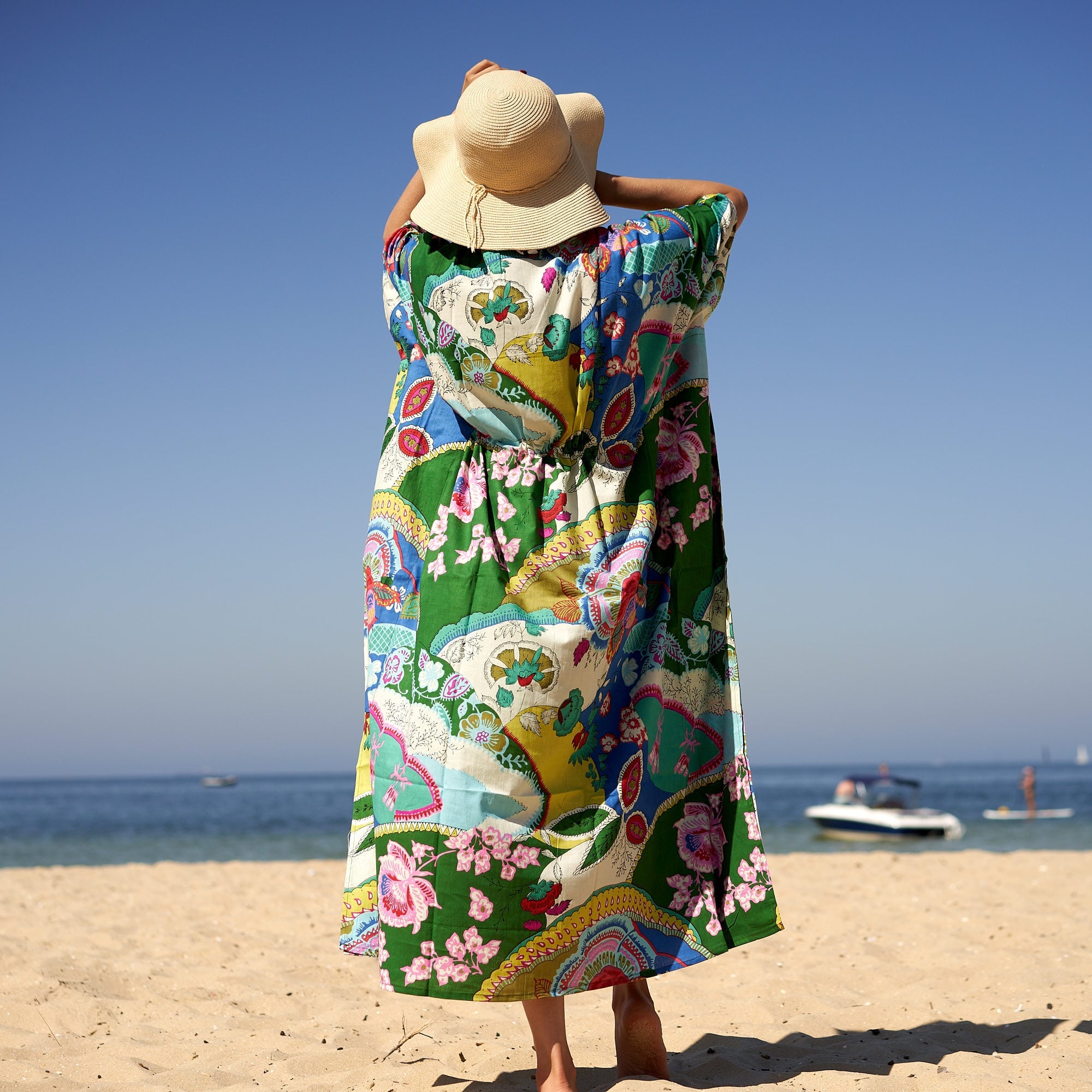 'Island Intrigue' 100% Cotton Kaftan