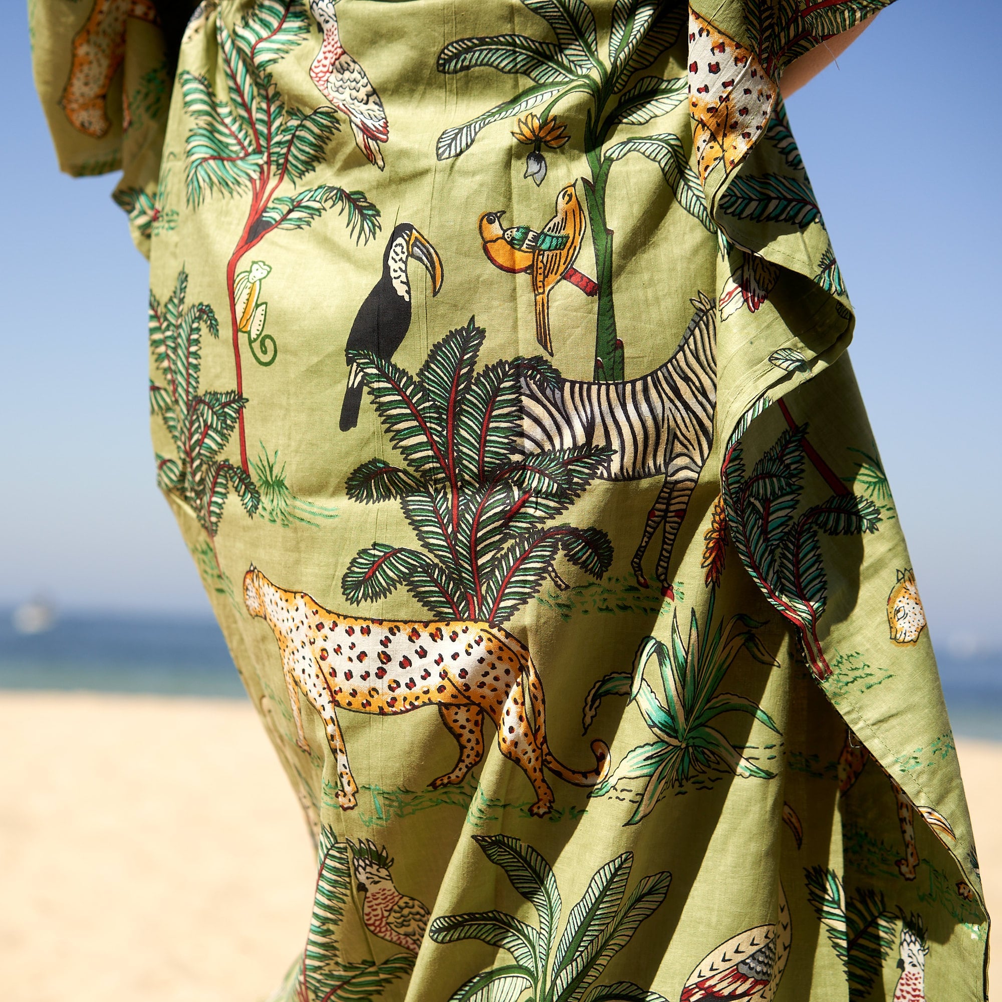 'Wild at Heart' 100% Cotton Kaftan